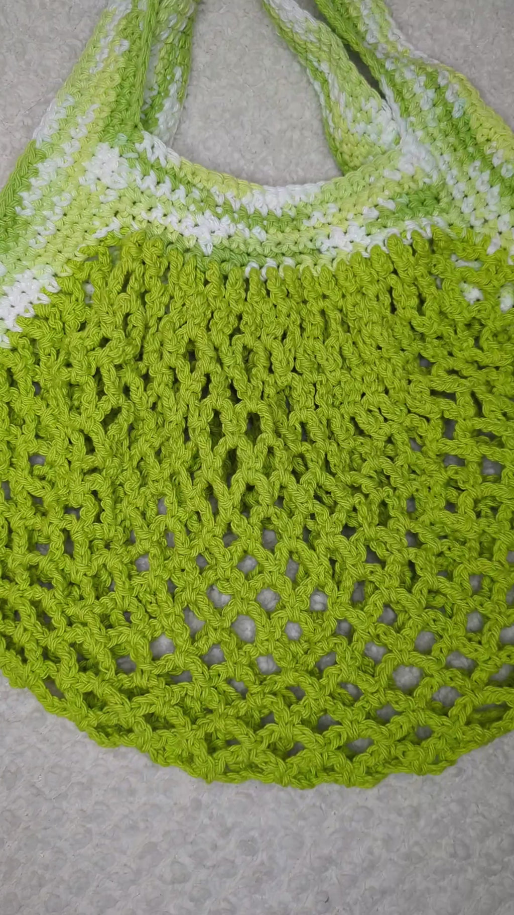 Handmade Green Mesh Bag - Green Mesh Beach Tote