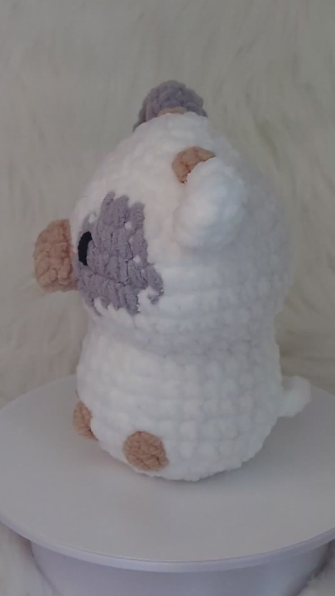 Gray Cow Plushie - Farm Themed Stuffed Animal