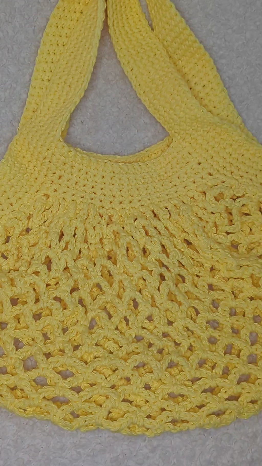 Handmade Yellow Mesh Bag