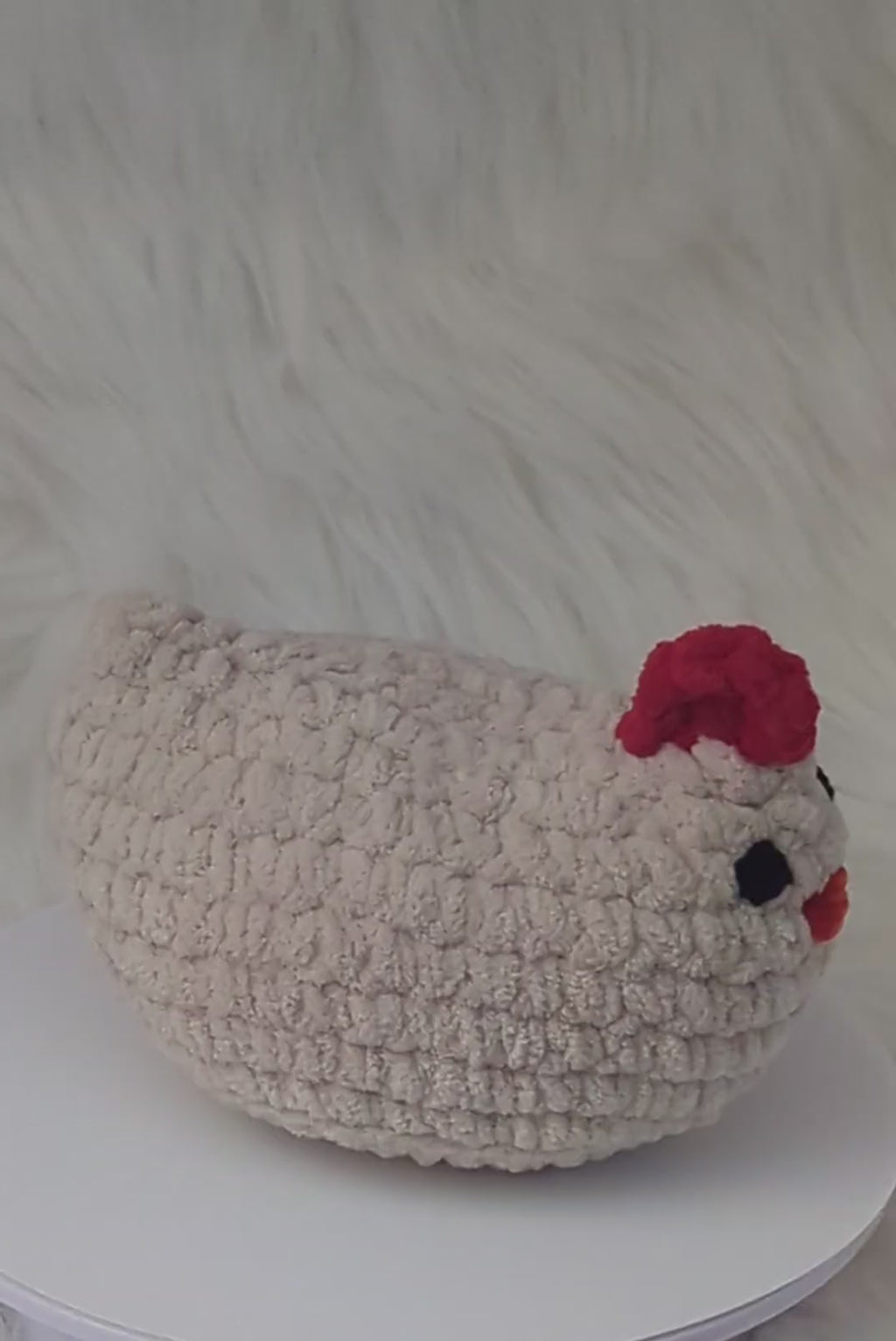 Chicken Stuffed Animal - Small Chicken Desk Buddy