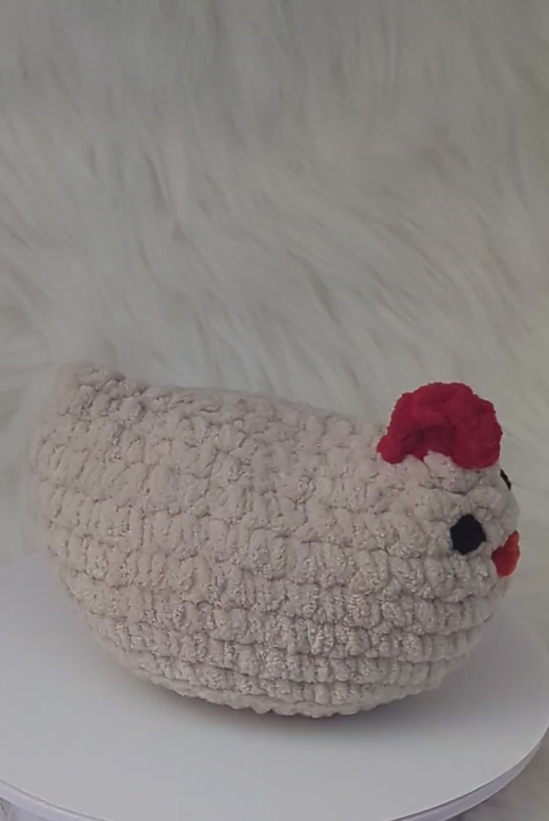 Chicken Stuffed Animal - Small Chicken Desk Buddy