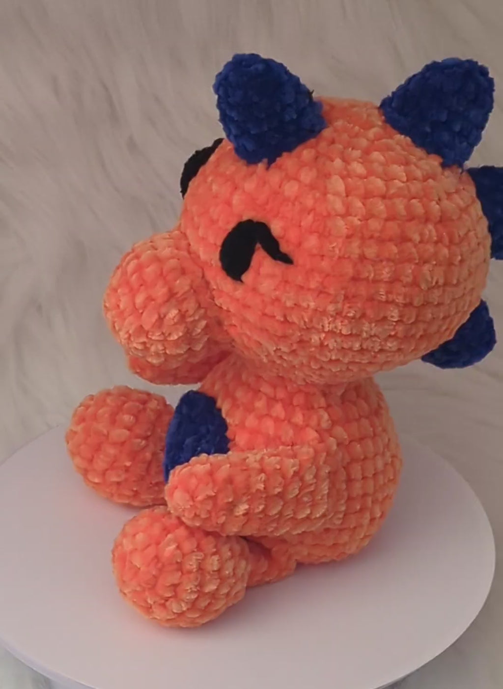 Bright Dinosaur Stuffie - Sitting Dino Desk Buddy