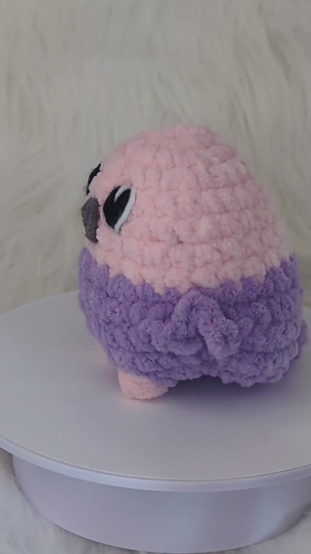 Pink and Pink Bird Plushie