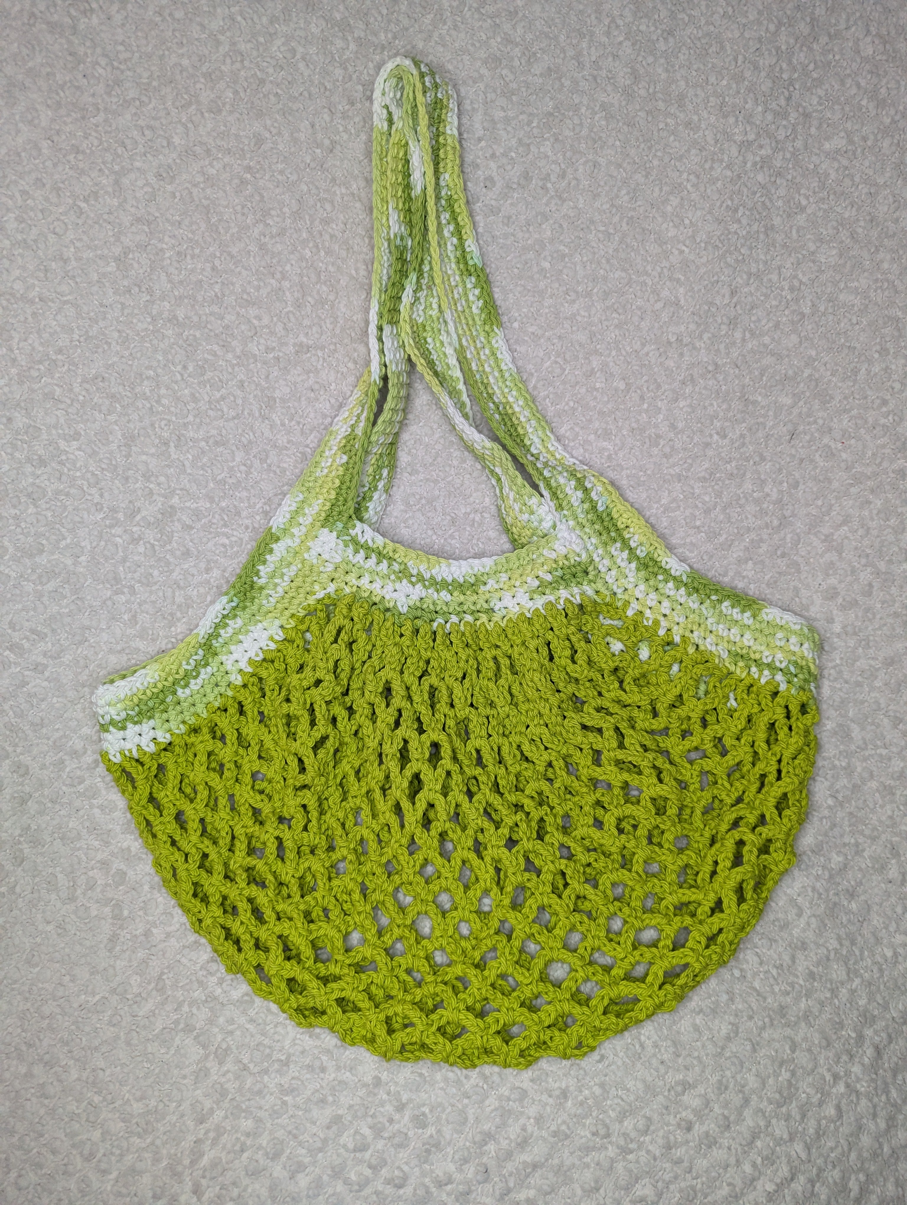 Handmade Green Mesh Bag - Green Mesh Beach Tote