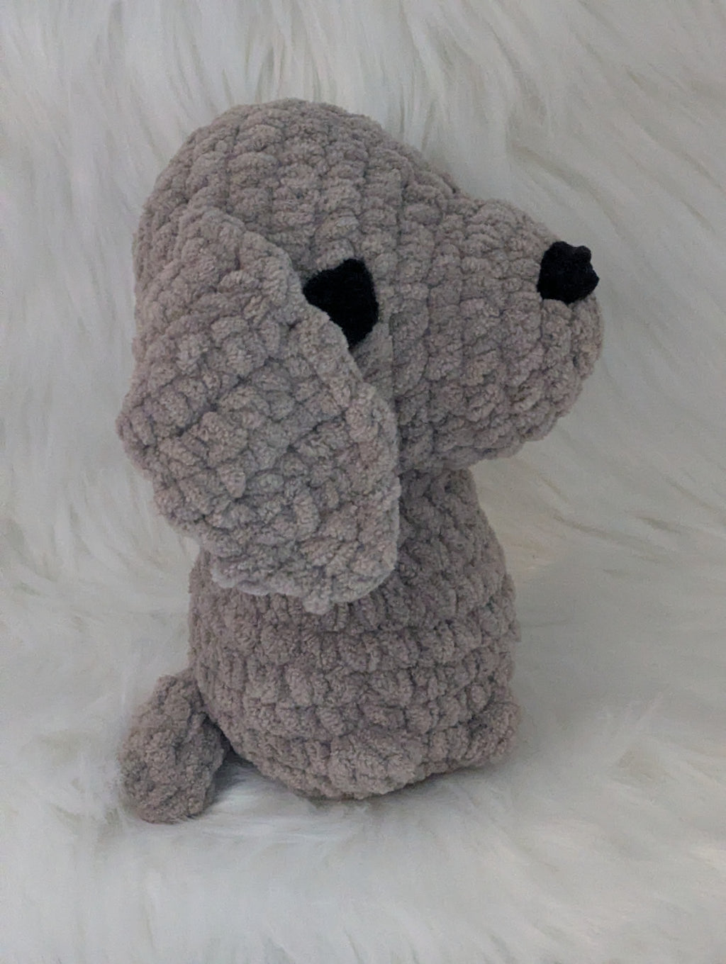 Gray Dog Stuffed Animal
