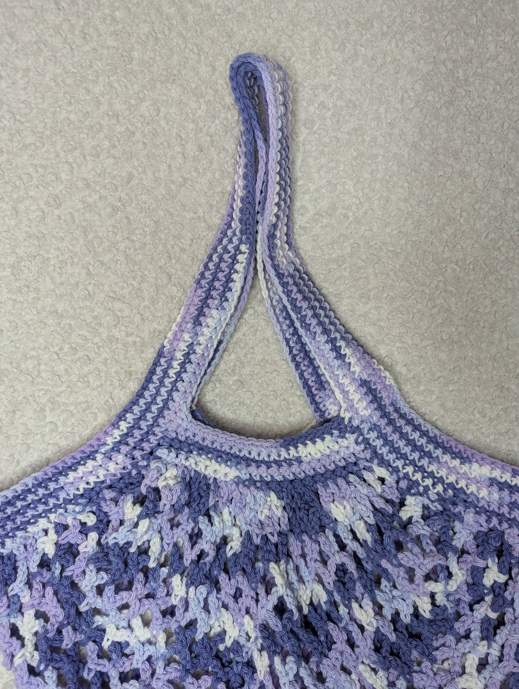 Purple Mesh Beach Tote - Purple Mesh Market Bag -