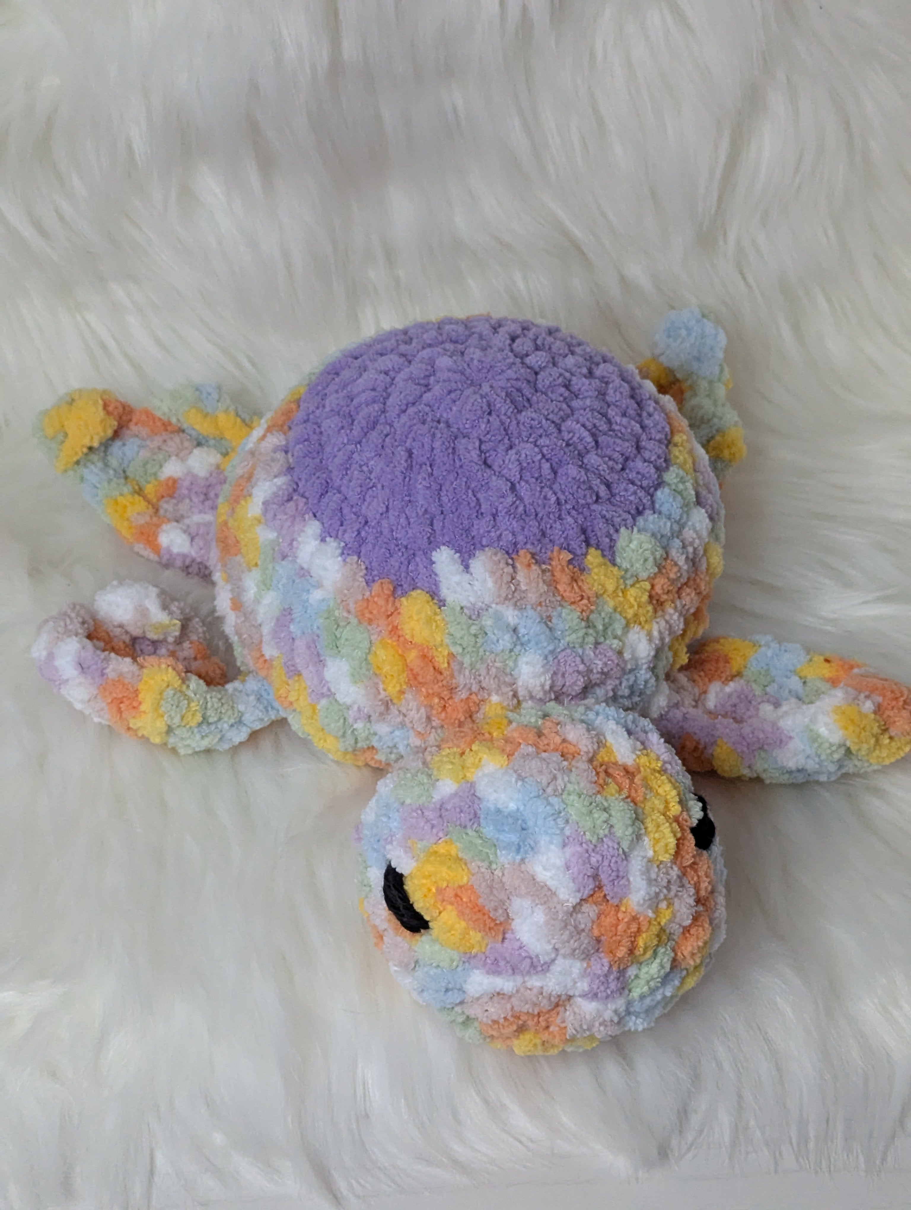 Pastel Sea Turtle Stuffie - Jumbo Turtle Plush