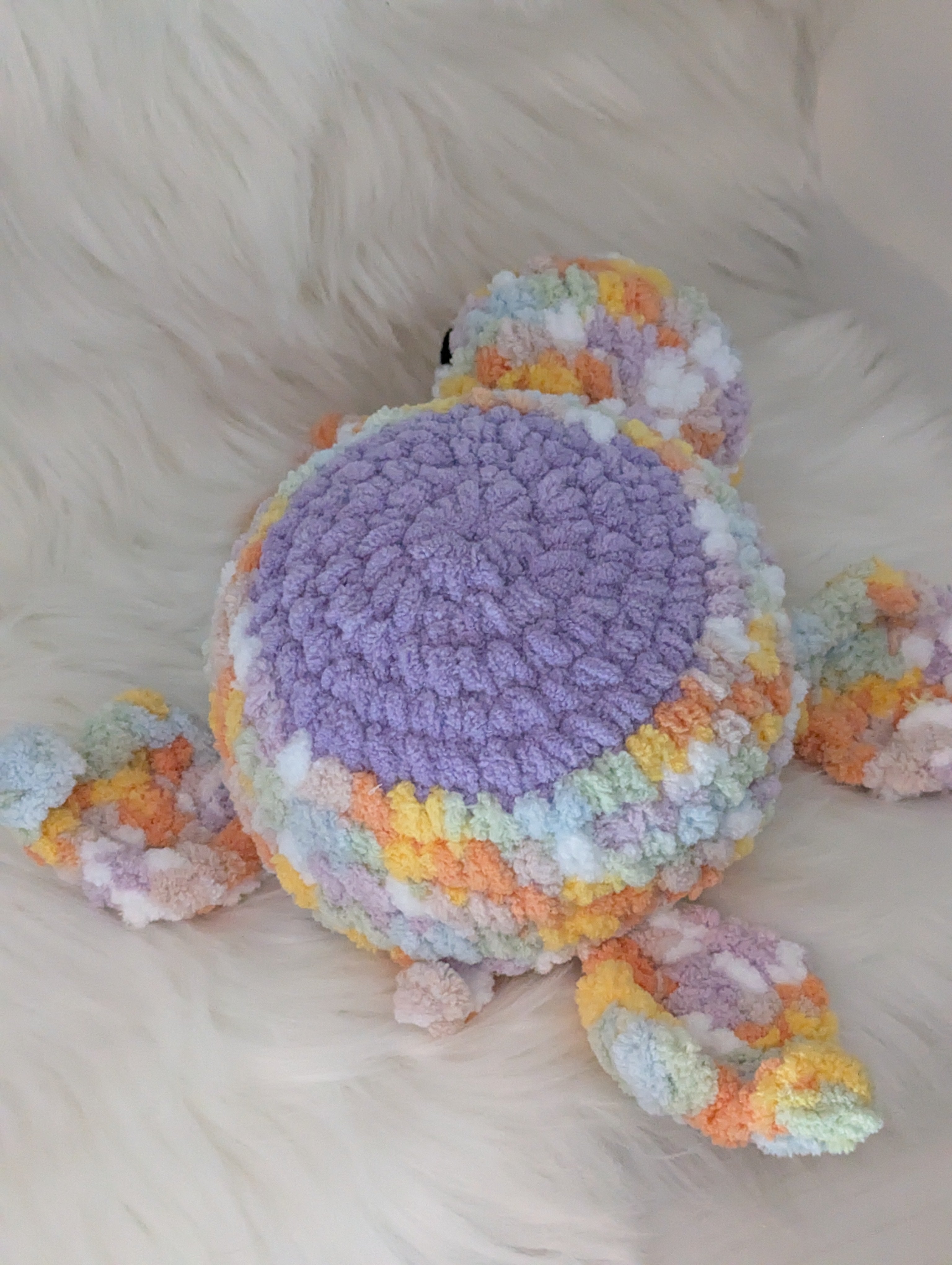 Pastel Sea Turtle Stuffie - Jumbo Turtle Plush