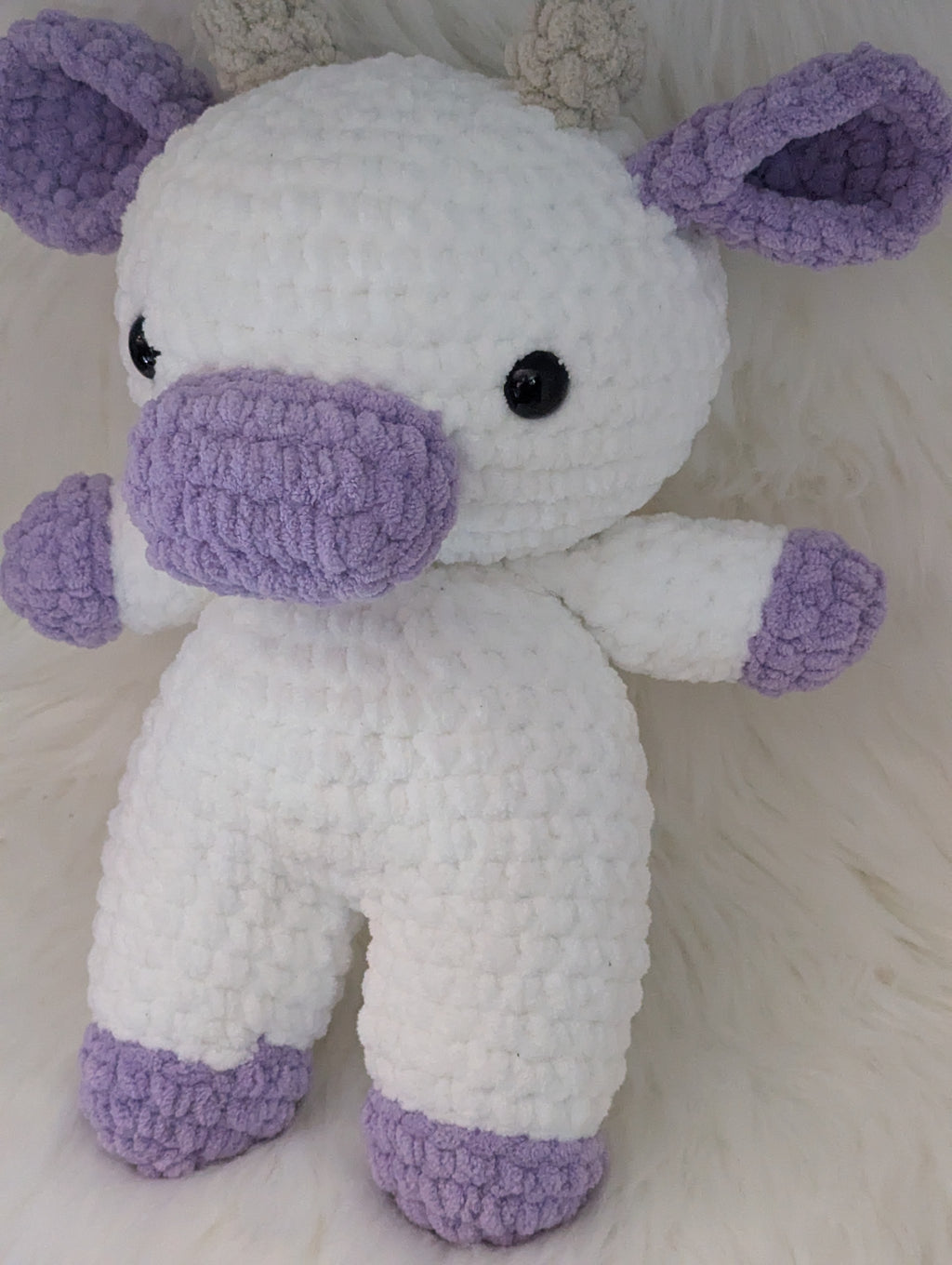 Purple Cow Stuffed Animal - Farm Themed Plushie