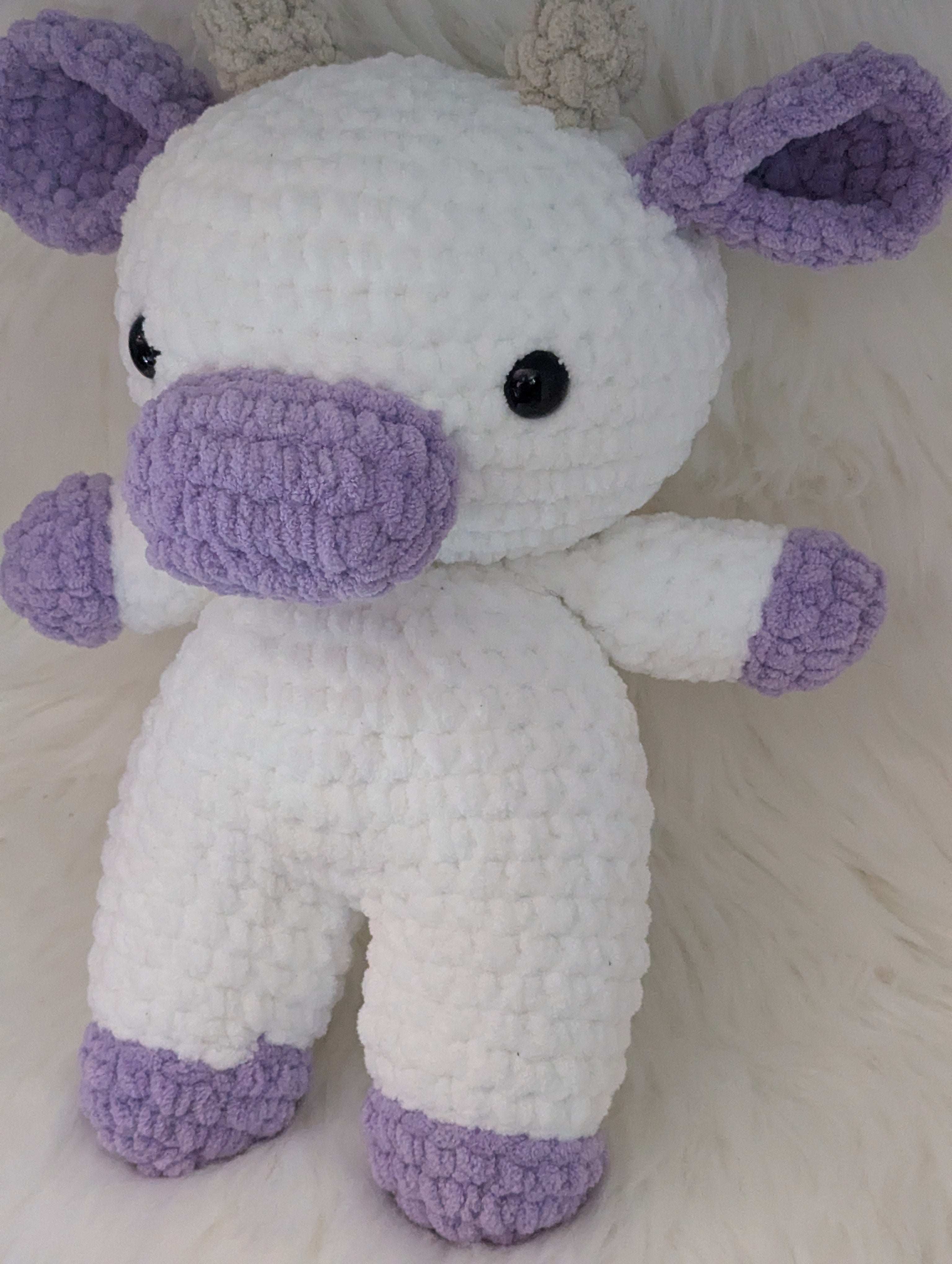 Purple Cow Stuffed Animal - Farm Themed Plushie
