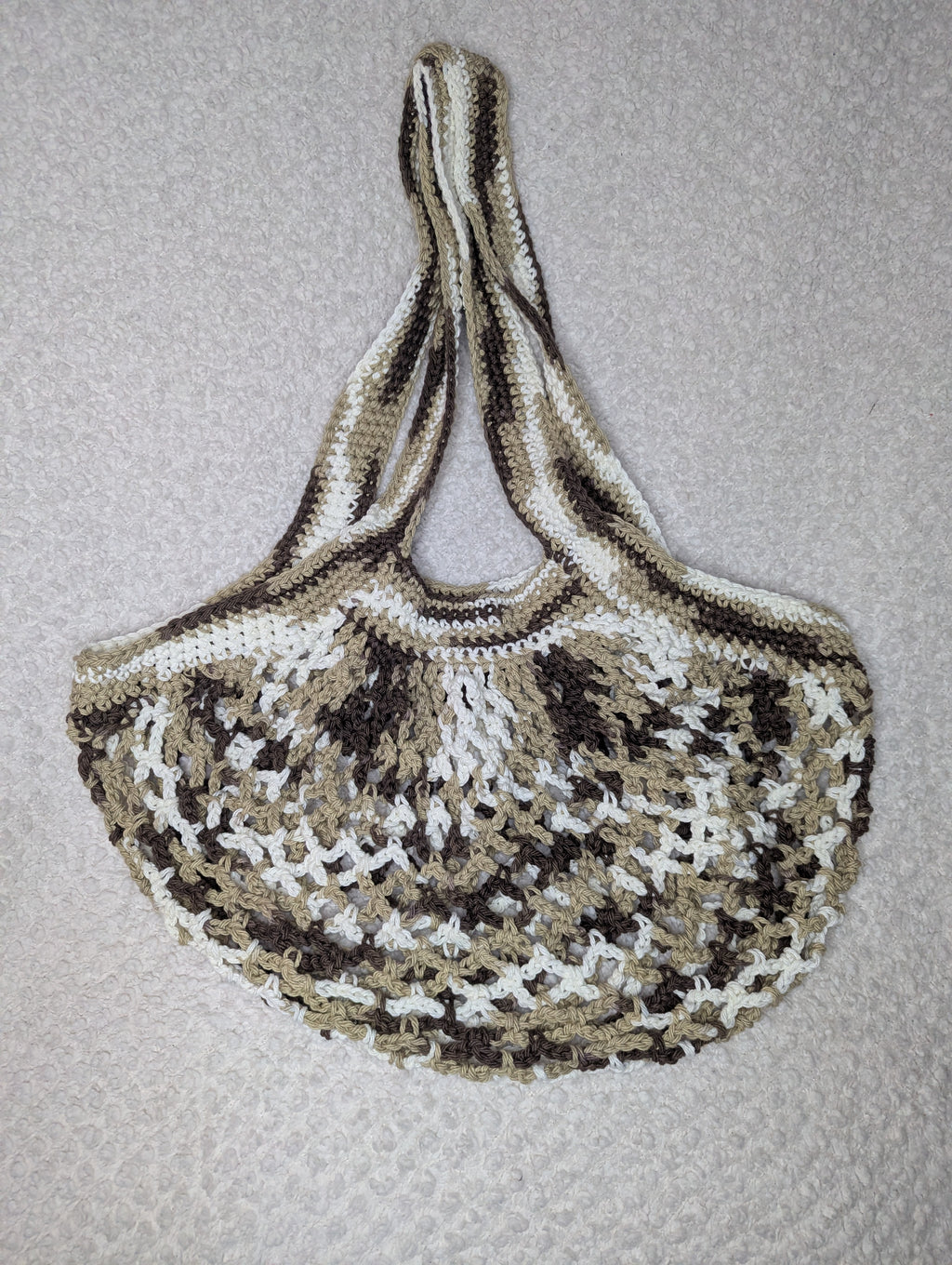 Neutral Color Beach Tote - Reusable Mesh Market Bag