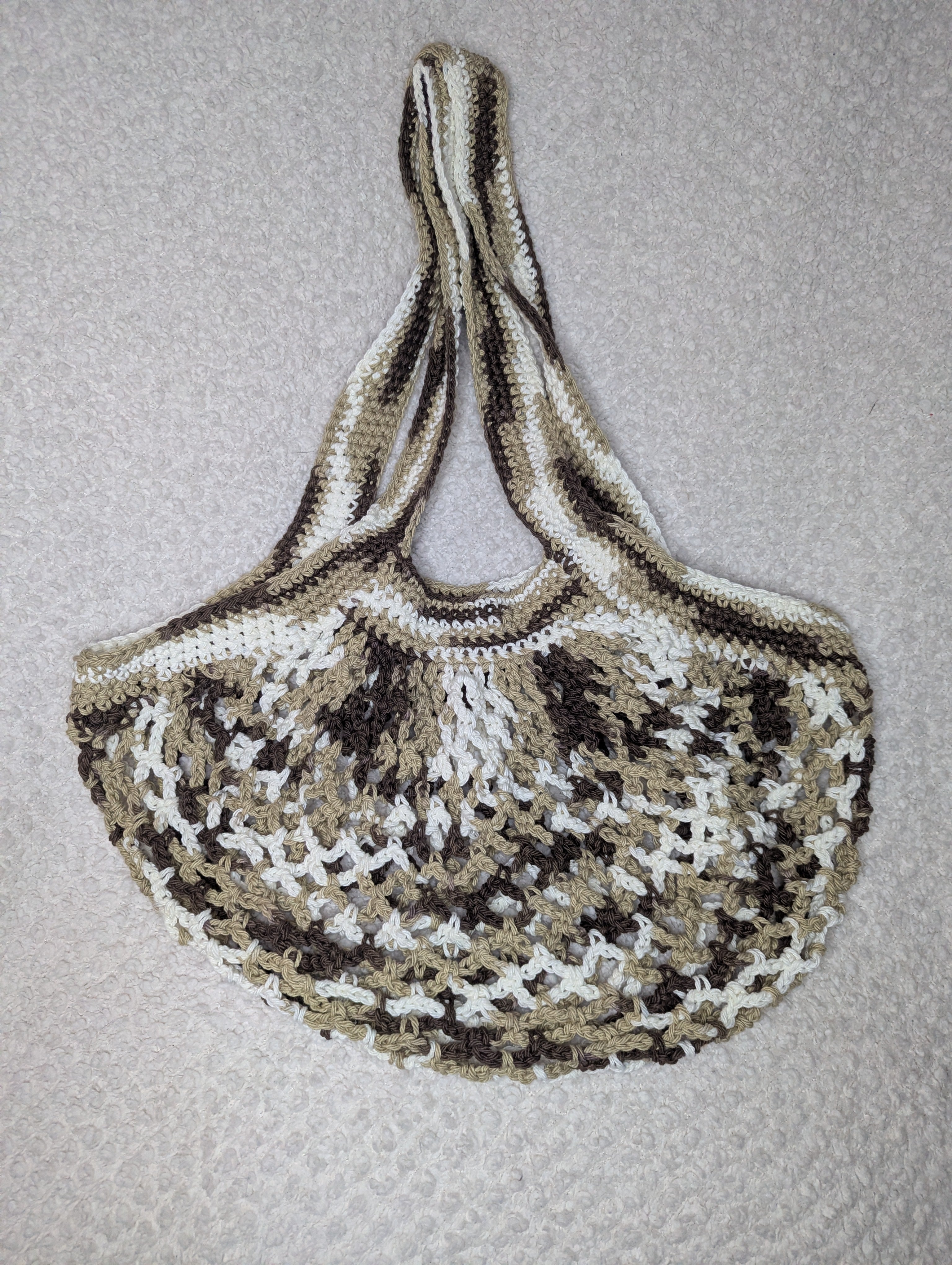 Neutral Color Beach Tote - Reusable Mesh Market Bag
