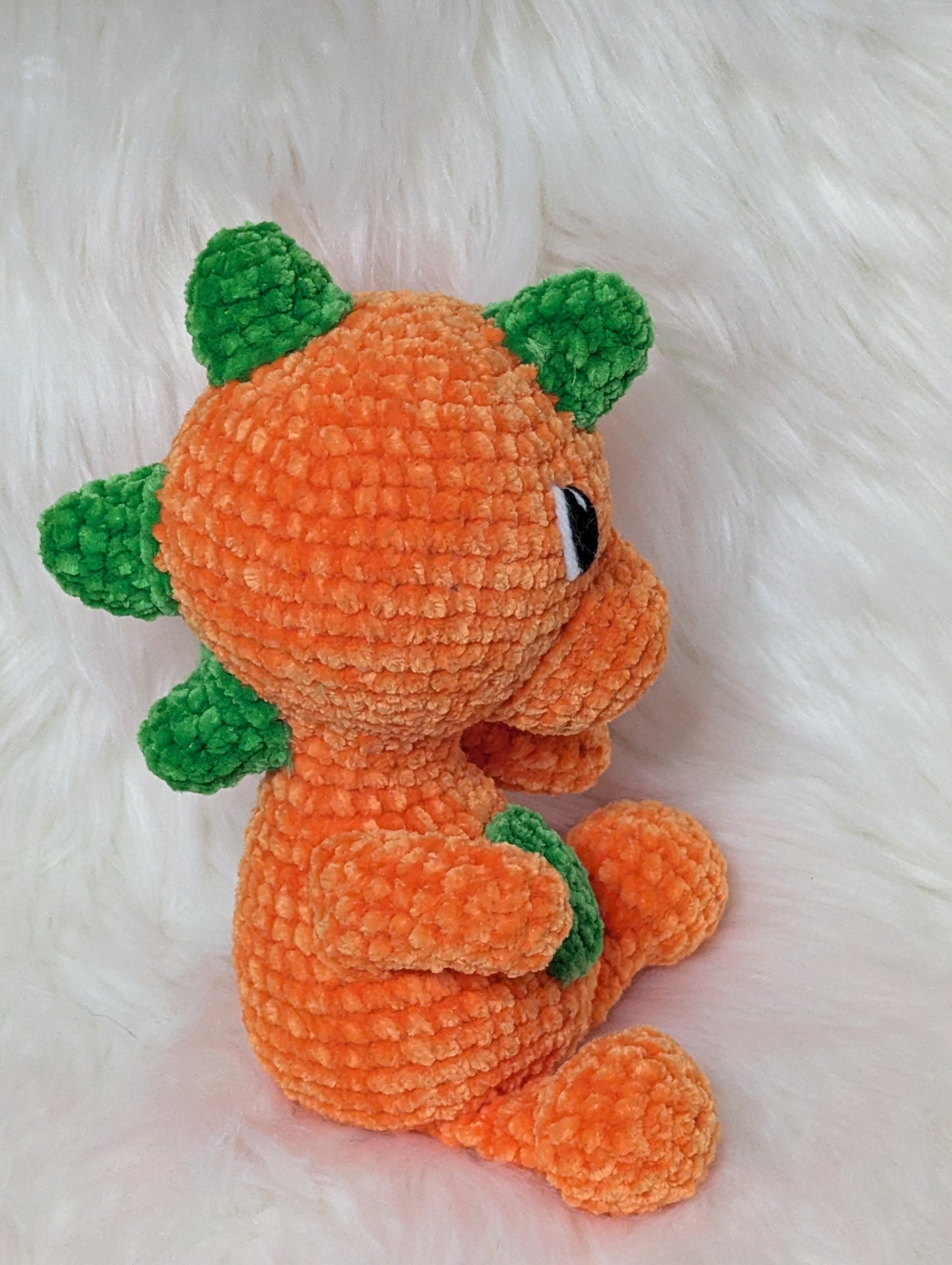 Orange and Green Dinosaur - Dino Stuffie