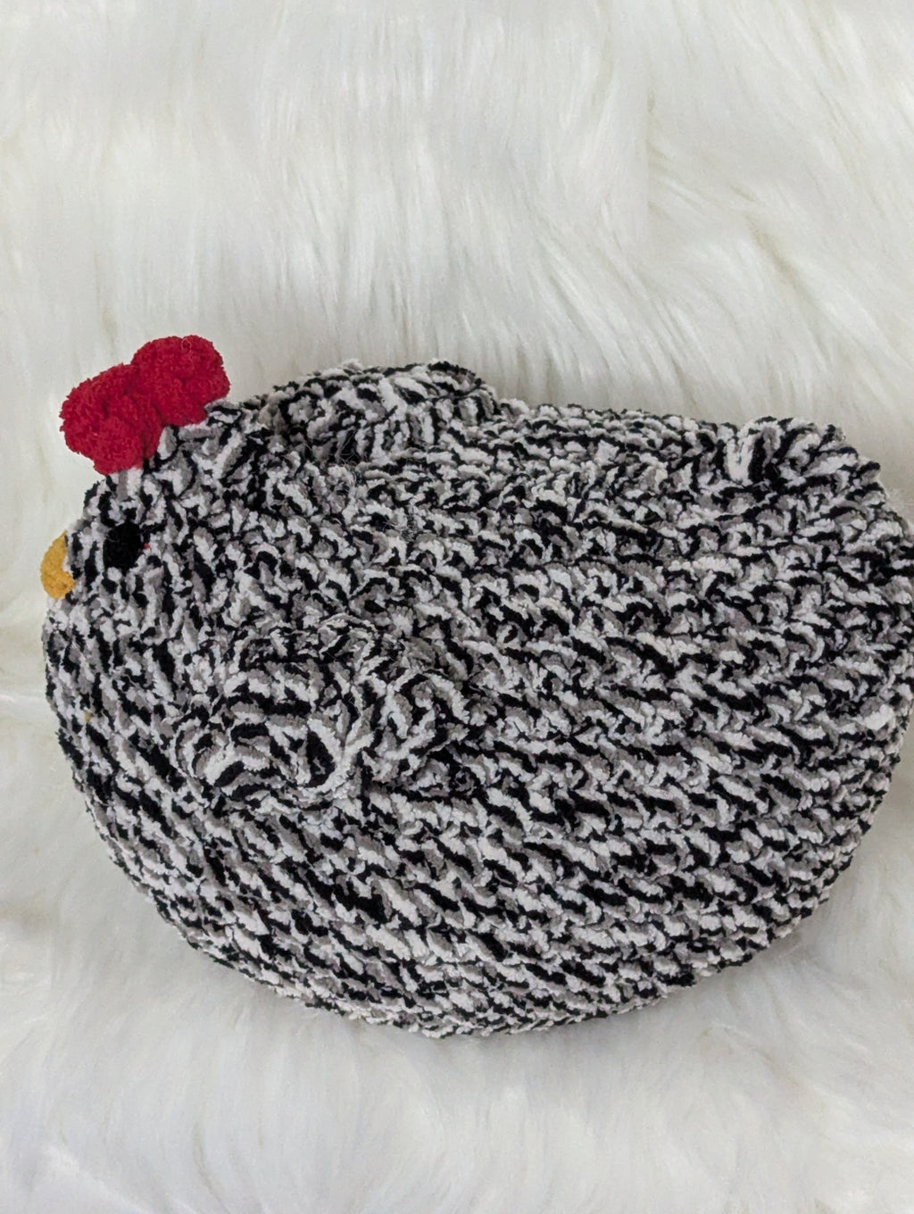 Black Variegated bird Plushie - Farm Themed Stuffed Animal