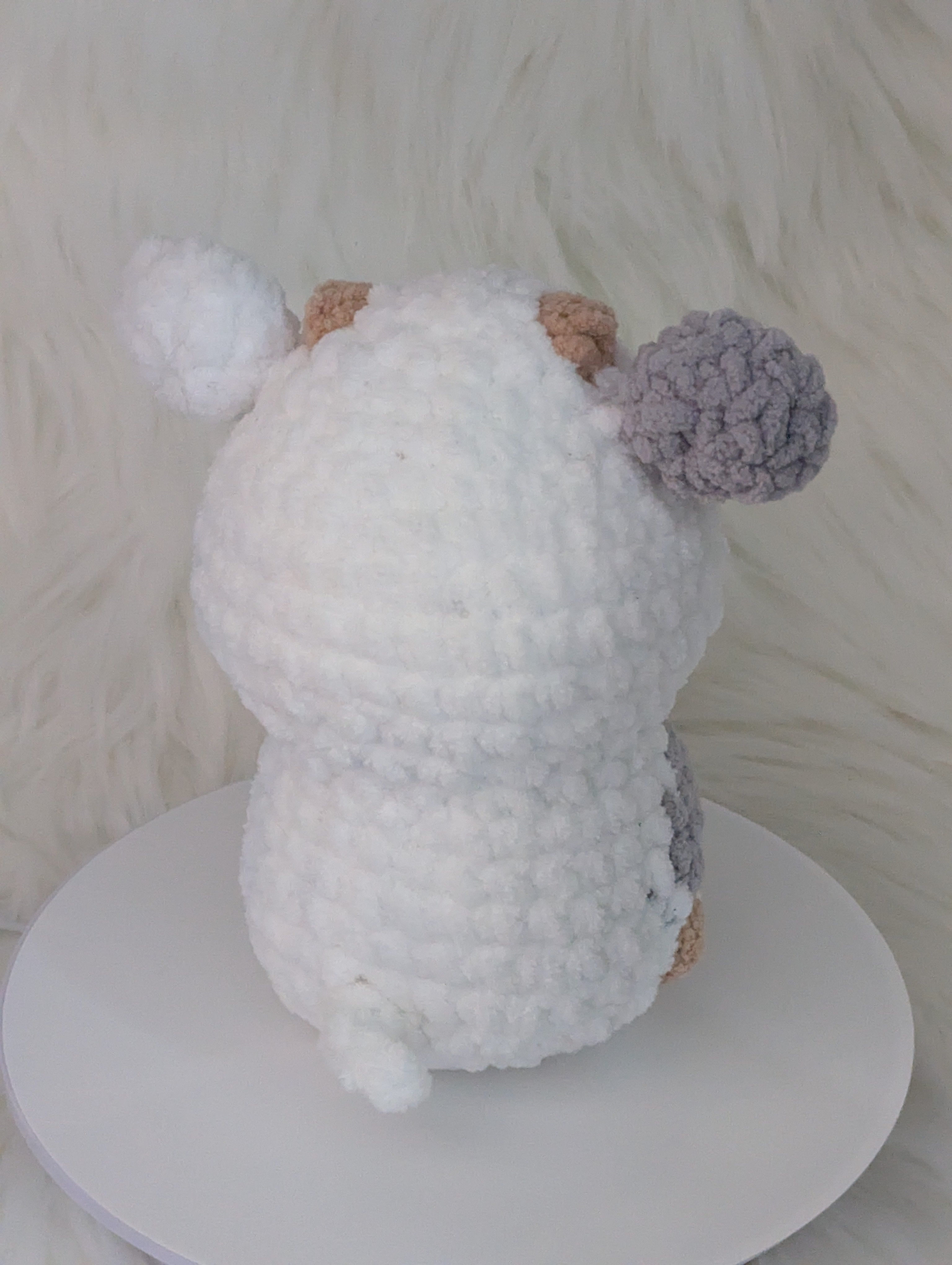 Gray Cow Plushie - Farm Themed Stuffed Animal