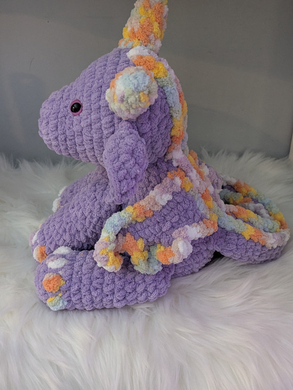 Purple Dragon Plushie - Fantasy Stuffed Animal