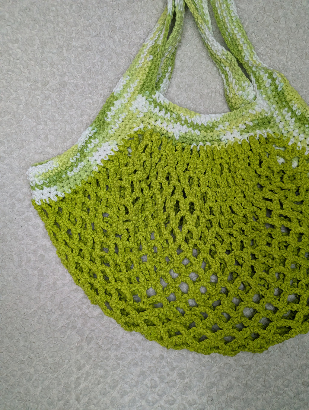 Handmade Green Mesh Bag - Green Mesh Beach Tote