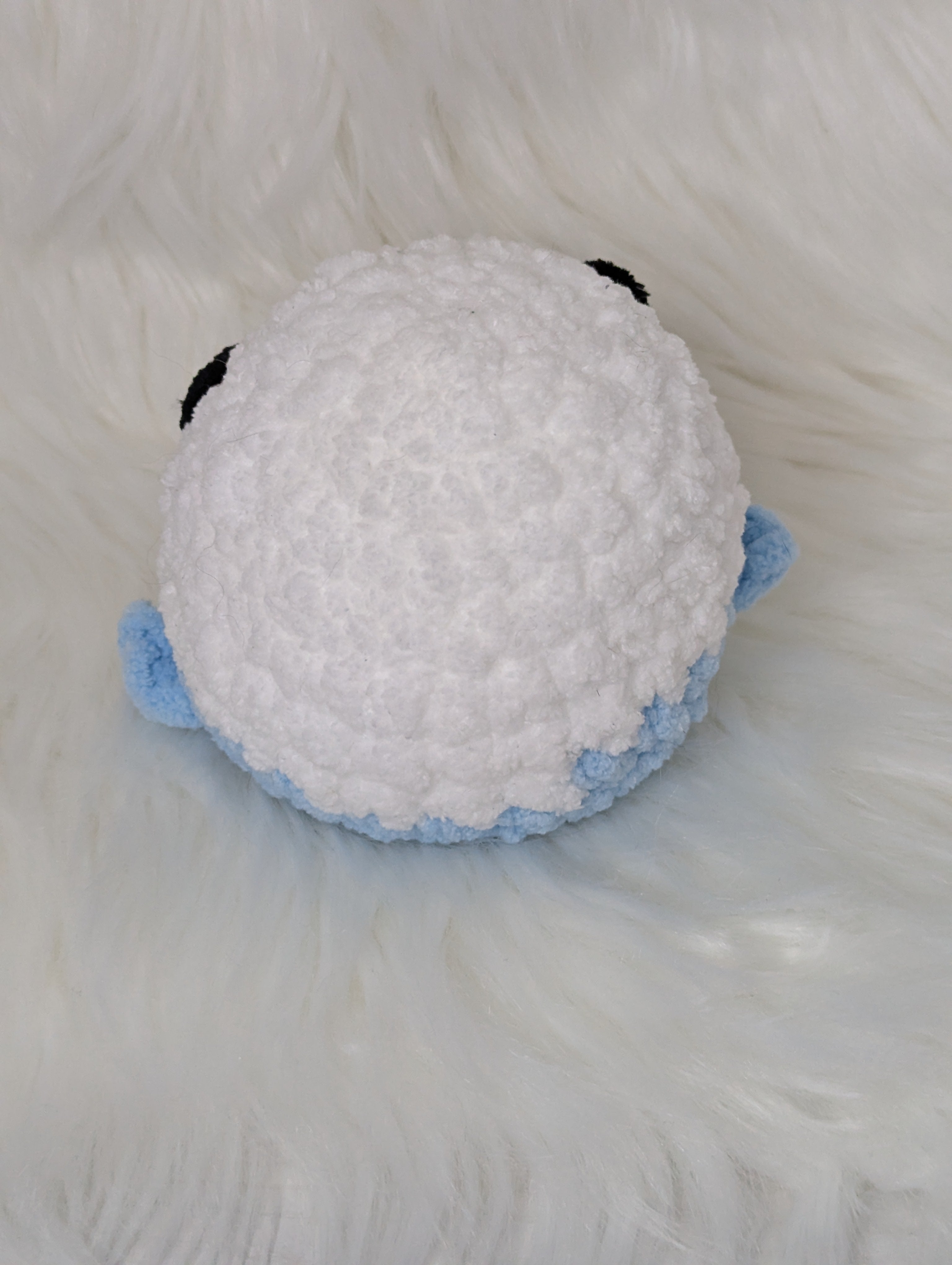 Chubby blue bird