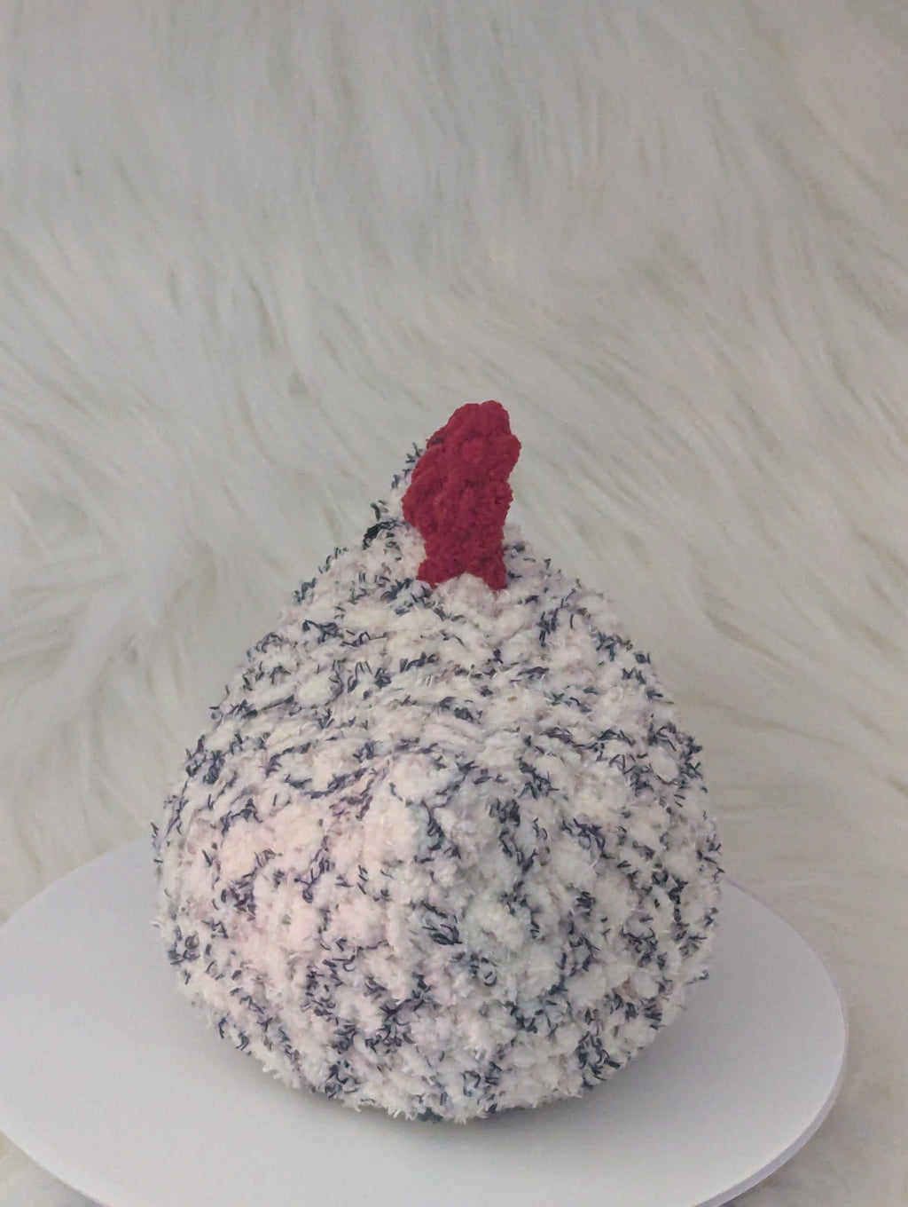 Marbled Hen Plushie - Small Hen Desk Buddy