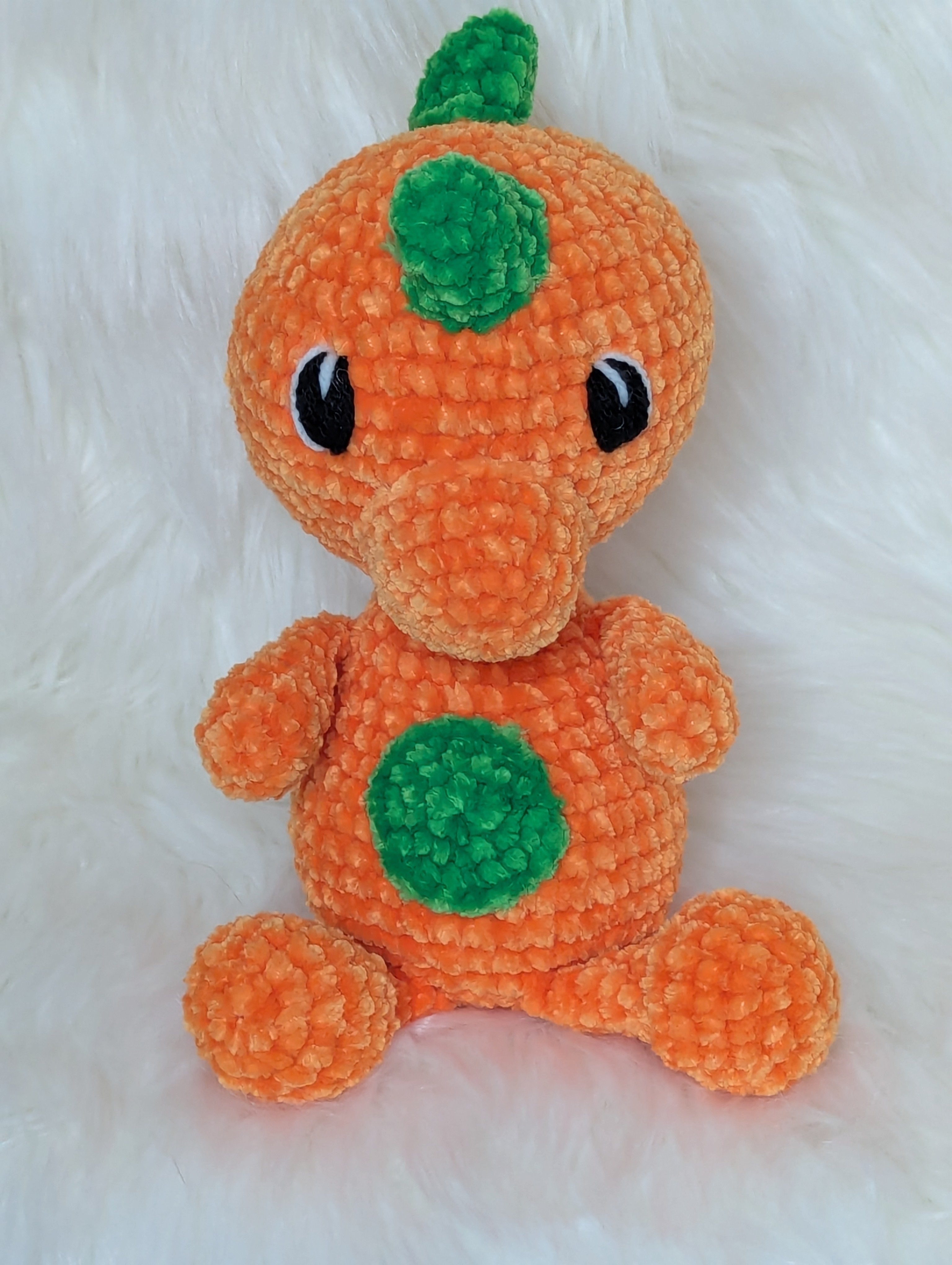 Orange and Green Dinosaur - Dino Stuffie