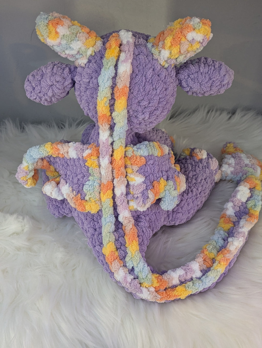 Purple Dragon Plushie - Fantasy Stuffed Animal