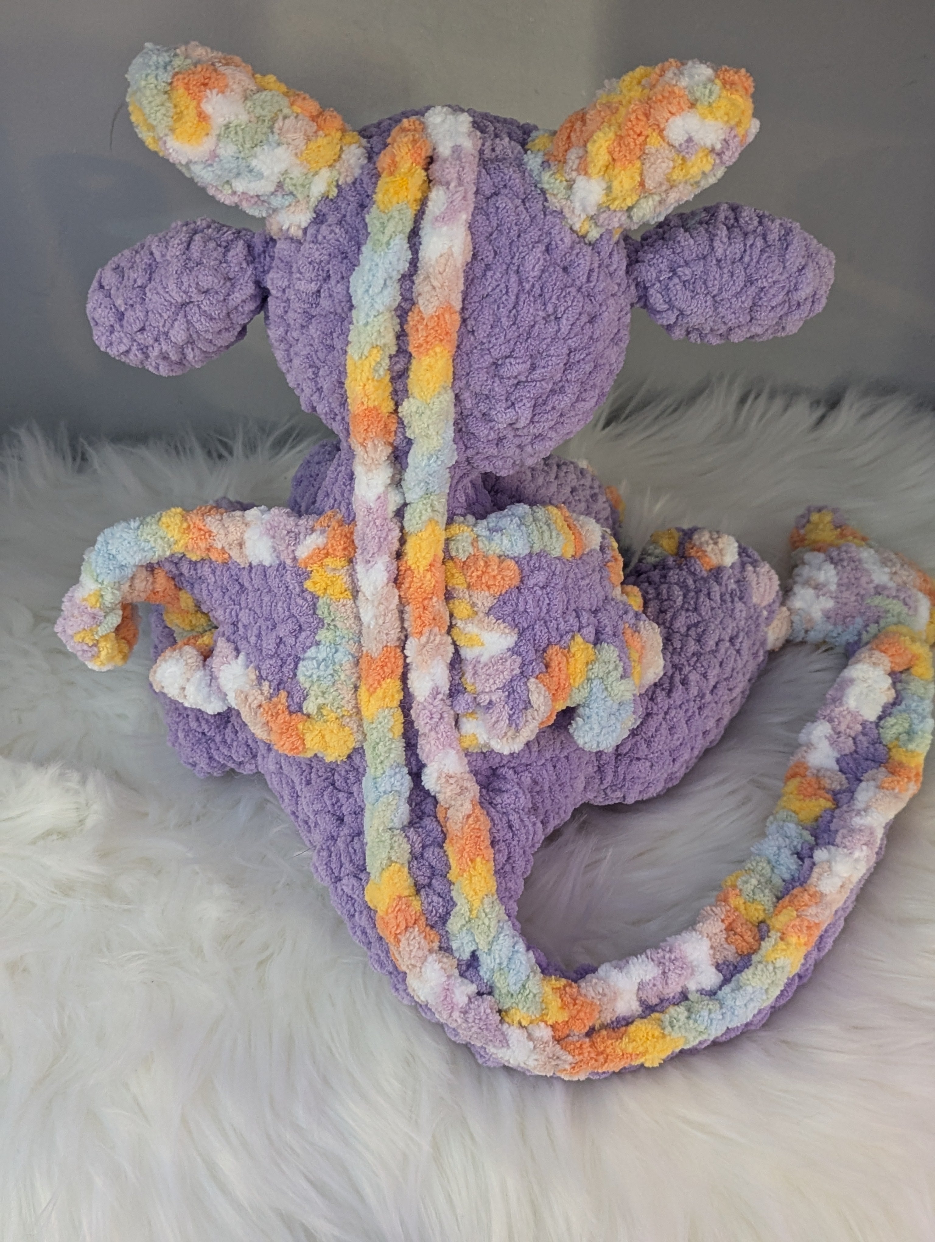 Purple Dragon Plushie - Fantasy Stuffed Animal