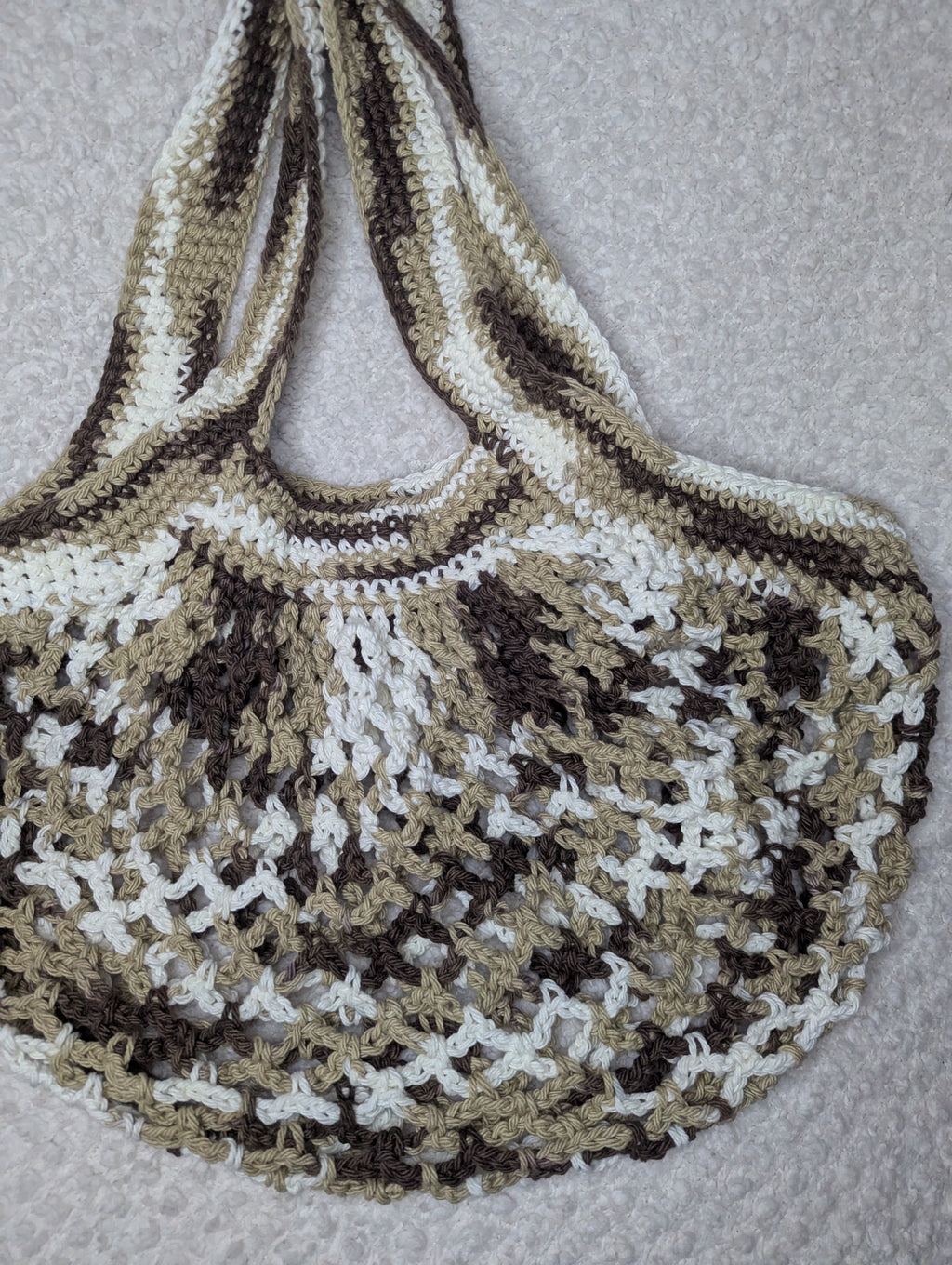Neutral Color Beach Tote - Reusable Mesh Market Bag