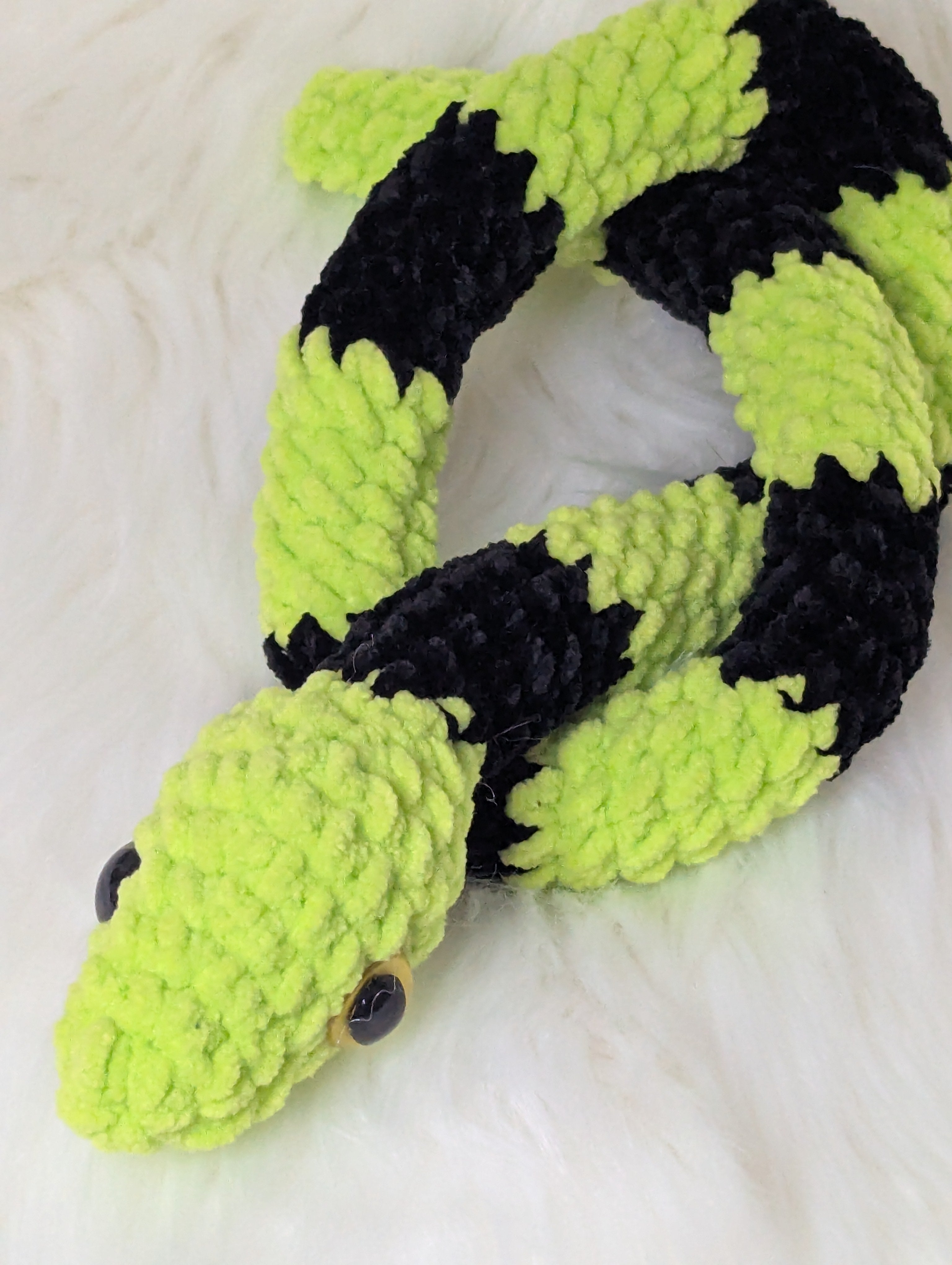 Neon Snake Plushie - Reptile Stuffed Animal