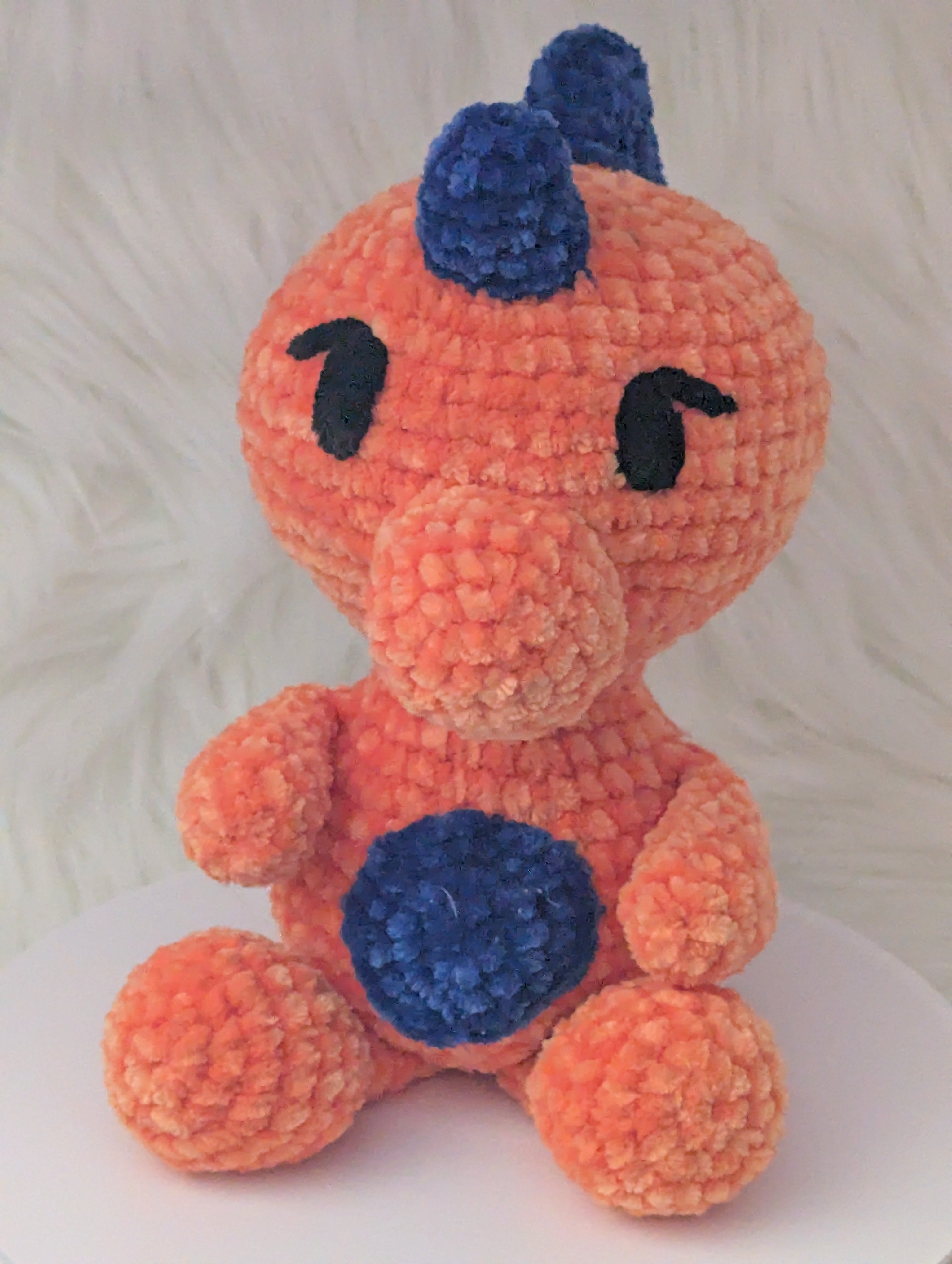 Bright Dinosaur Stuffie - Sitting Dino Desk Buddy