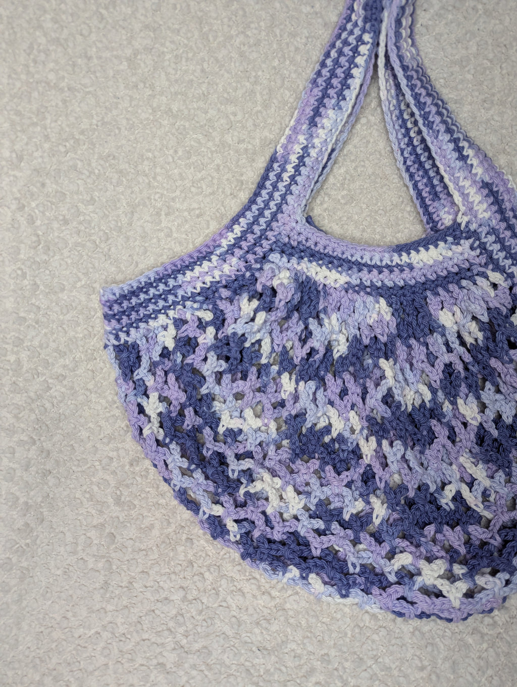 Purple Mesh Beach Tote - Purple Mesh Market Bag -