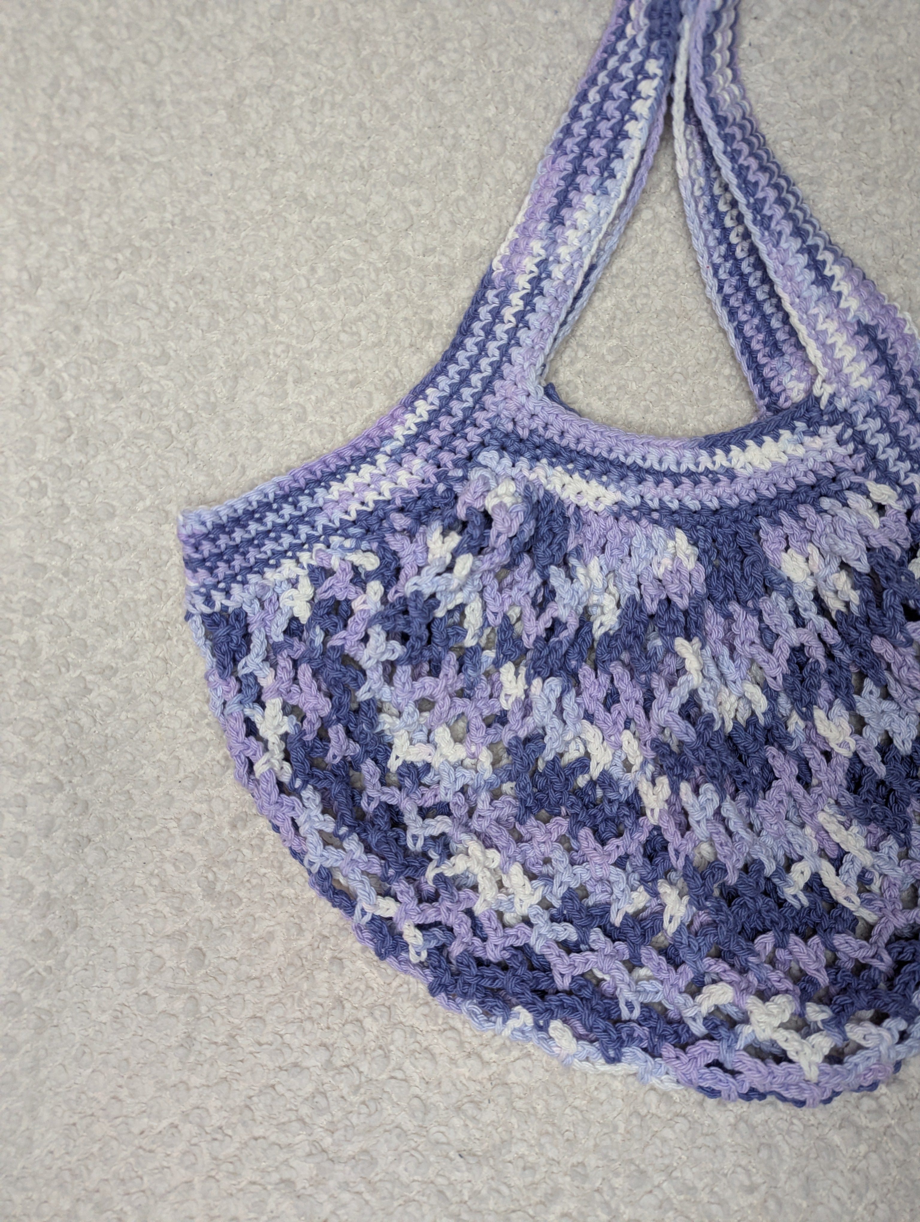 Purple Mesh Beach Tote - Purple Mesh Market Bag -