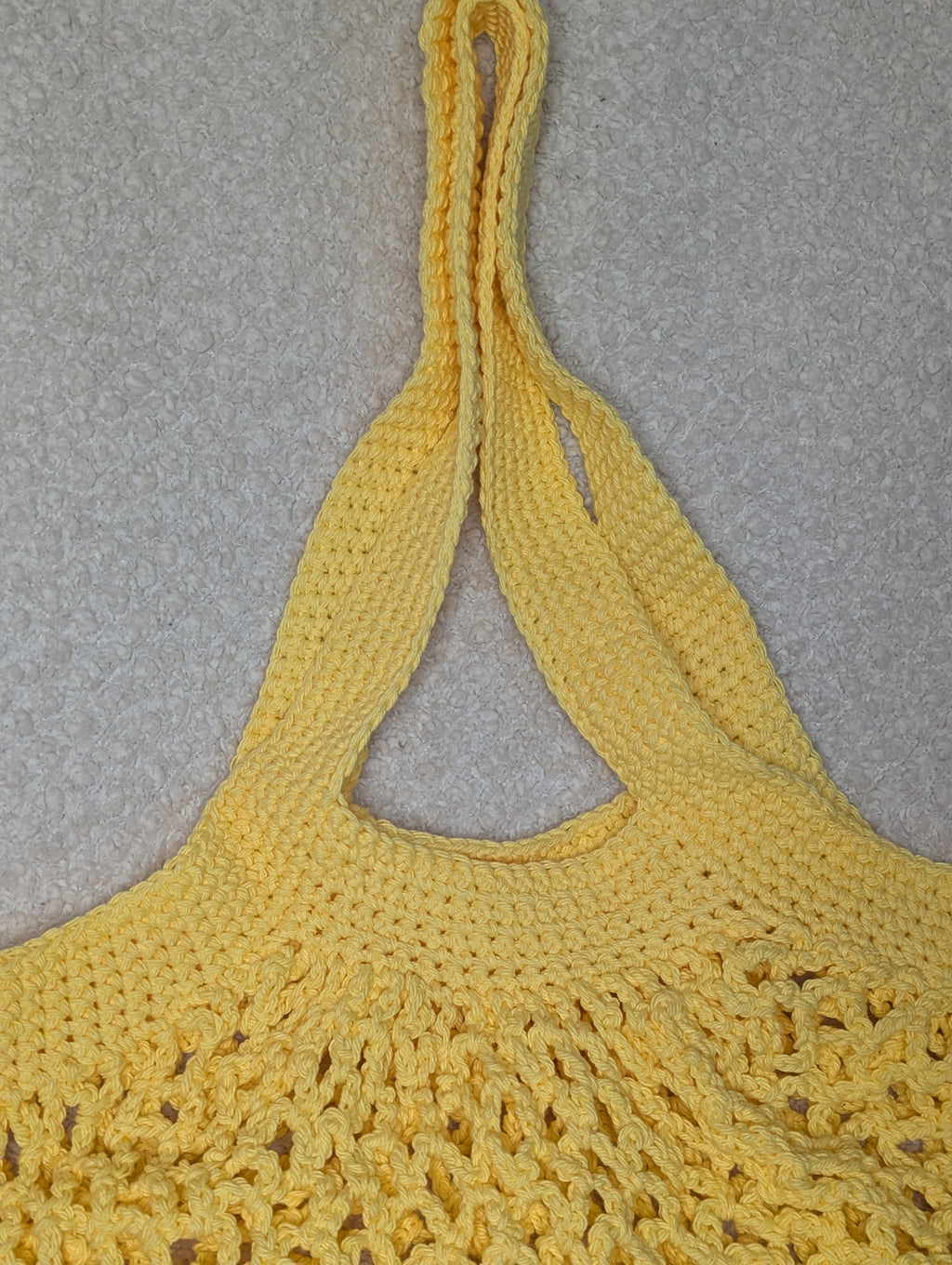 Handmade Yellow Mesh Bag