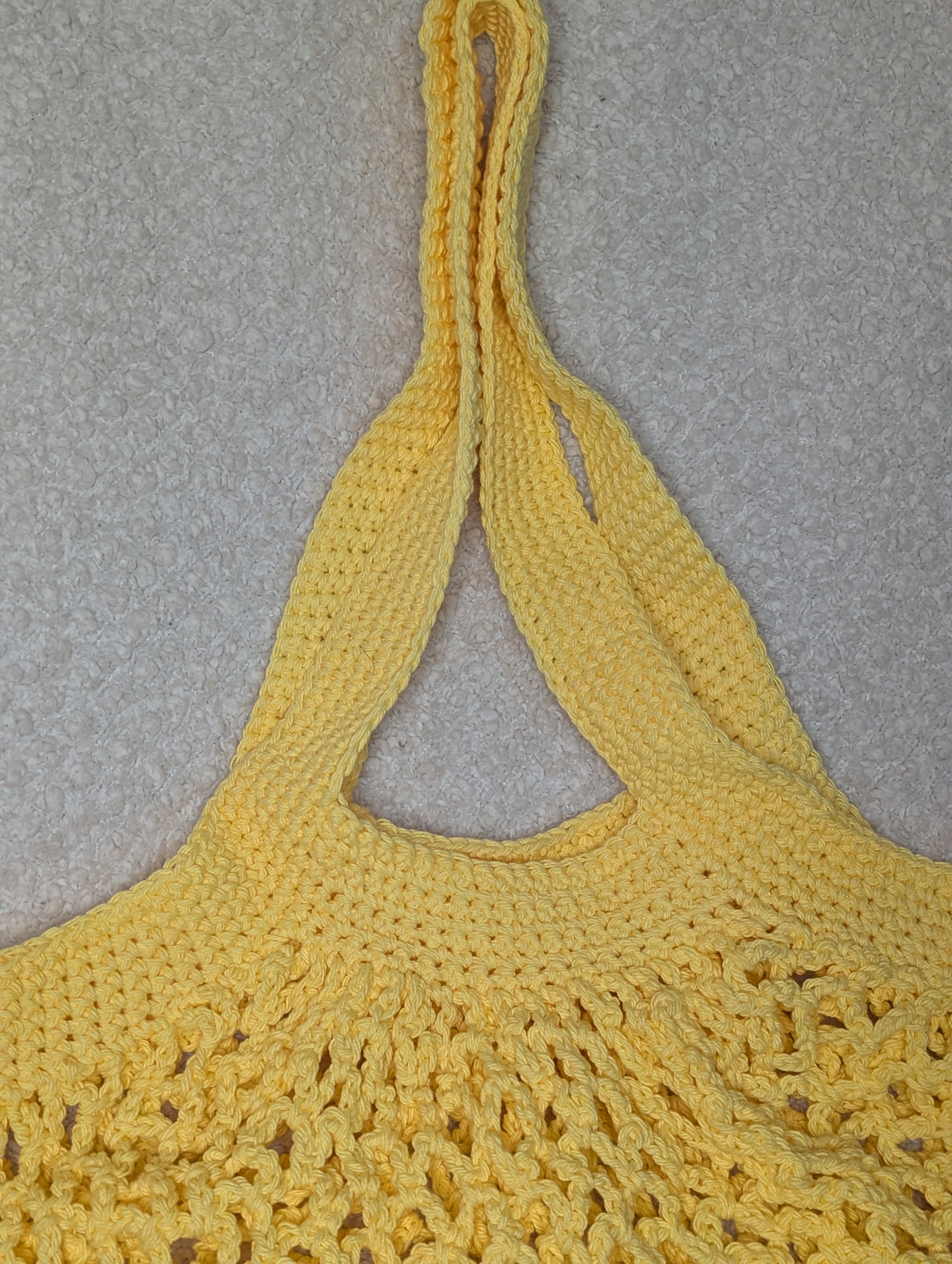 Handmade Yellow Mesh Bag