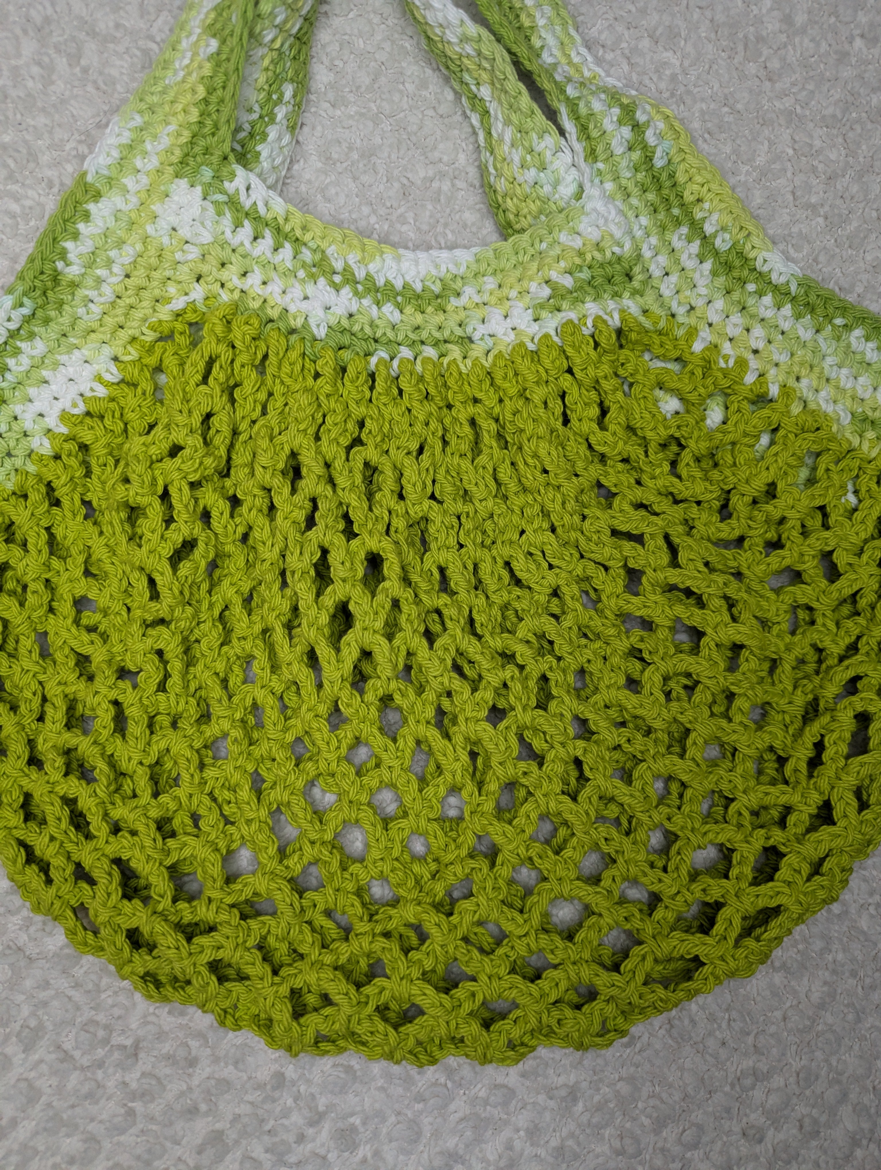 Handmade Green Mesh Bag - Green Mesh Beach Tote