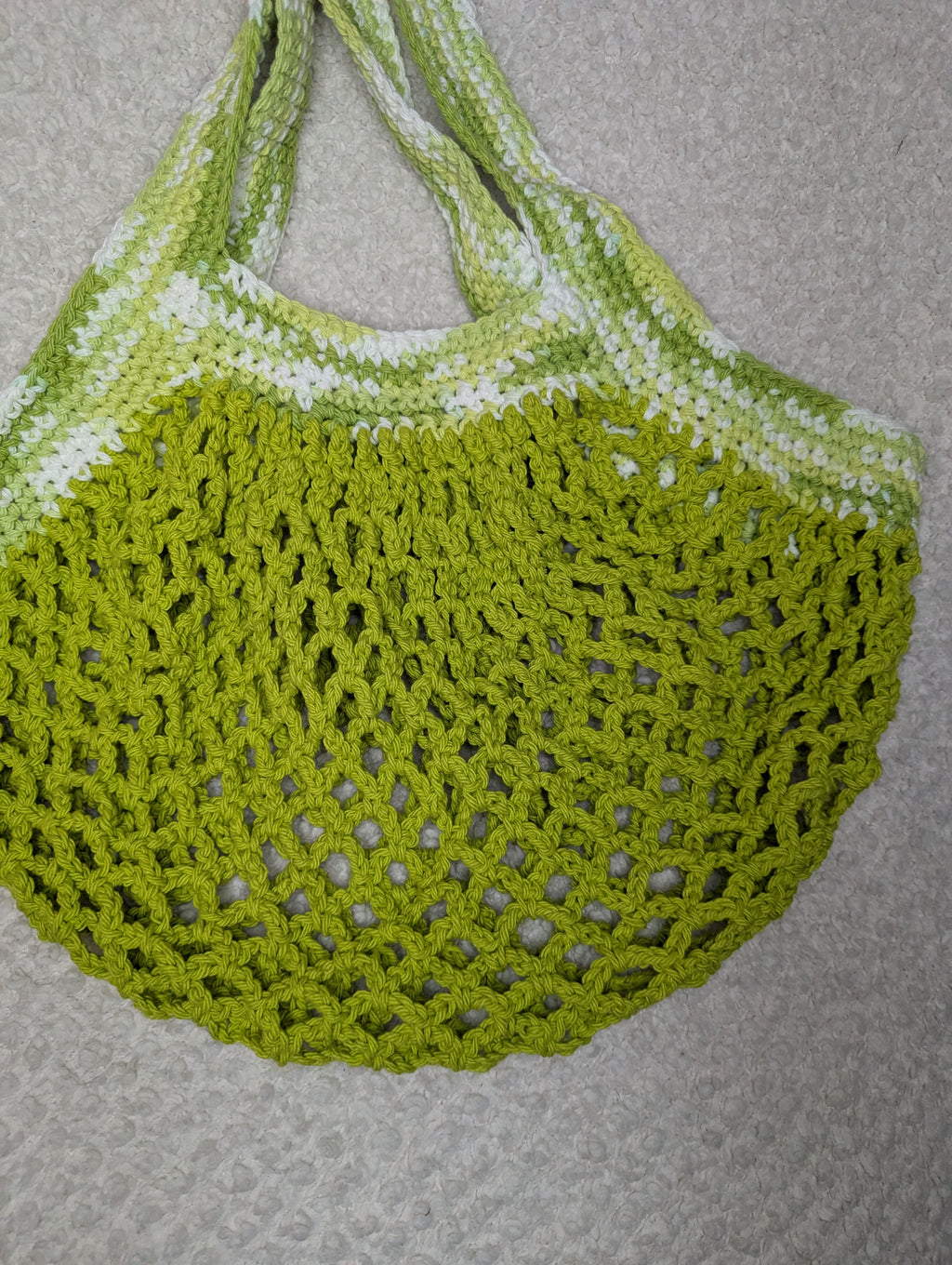 Handmade Green Mesh Bag - Green Mesh Beach Tote