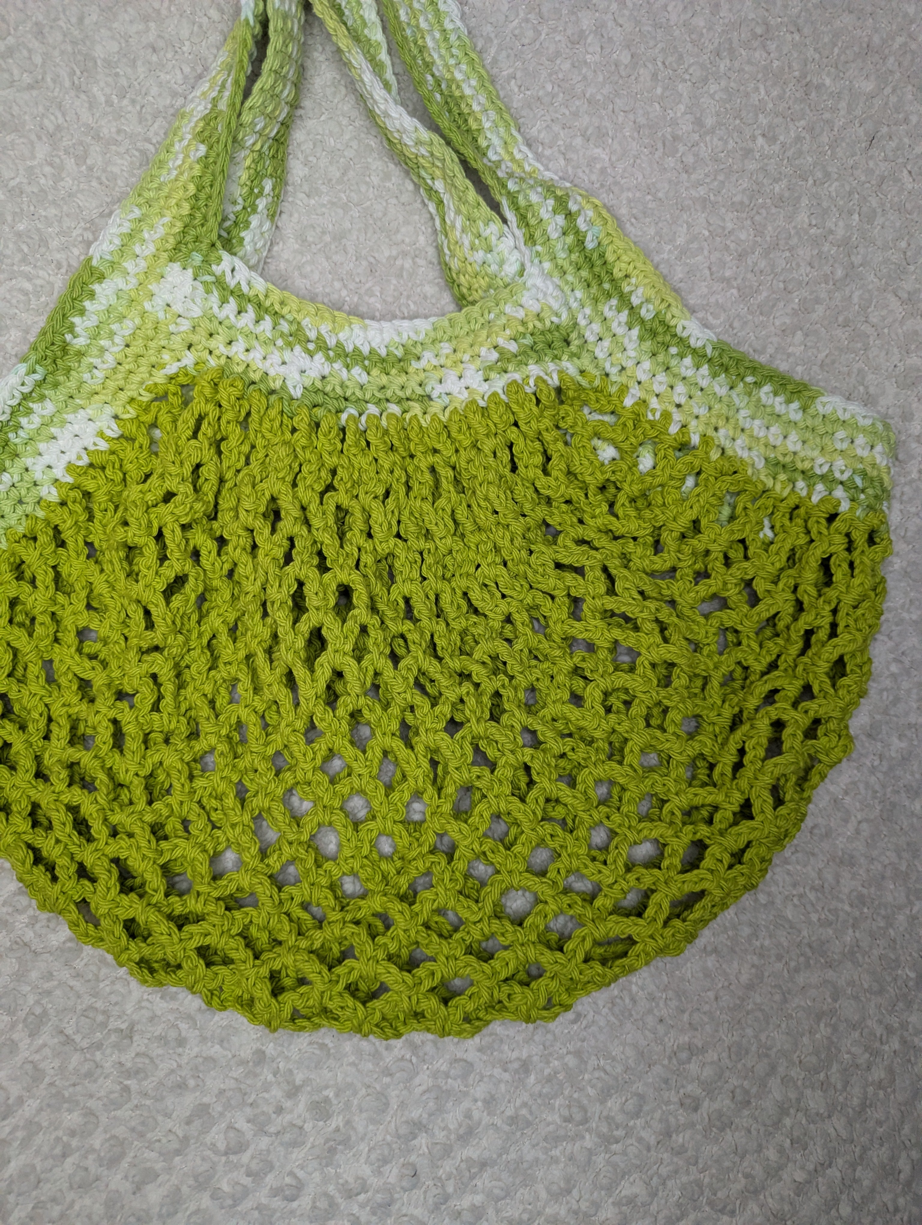 Handmade Green Mesh Bag - Green Mesh Beach Tote