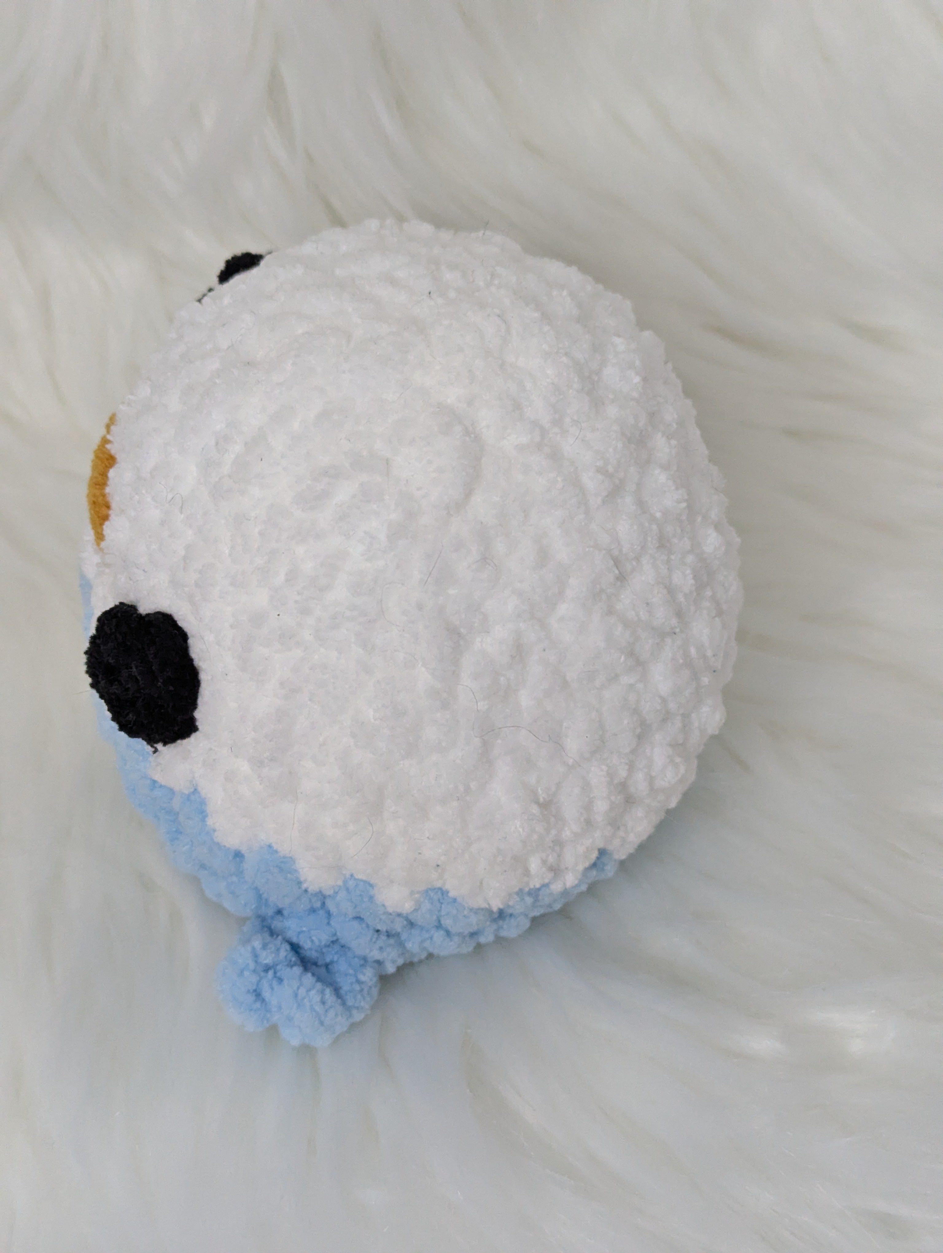 Chubby blue bird