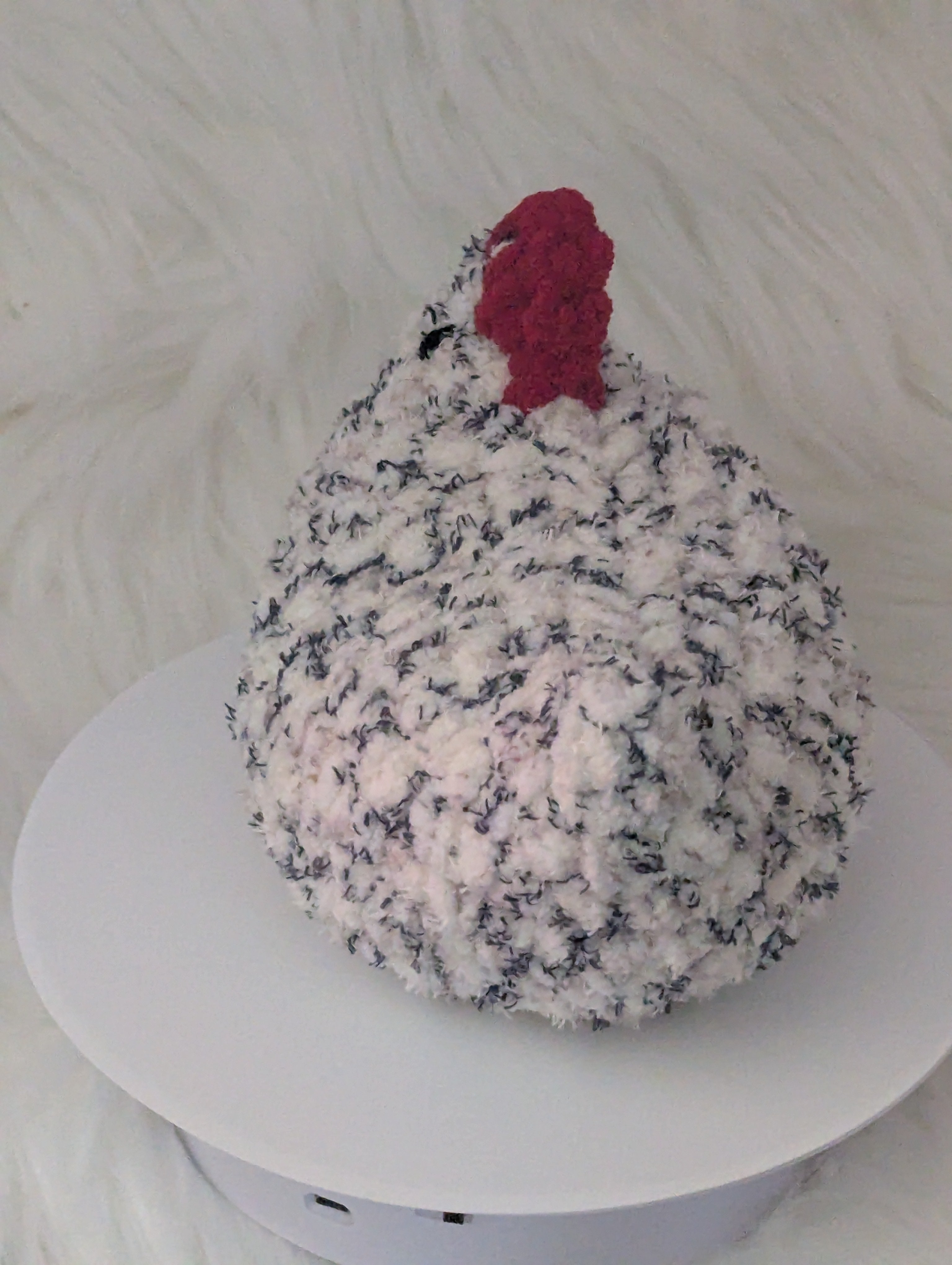 Marbled Hen Plushie - Small Hen Desk Buddy