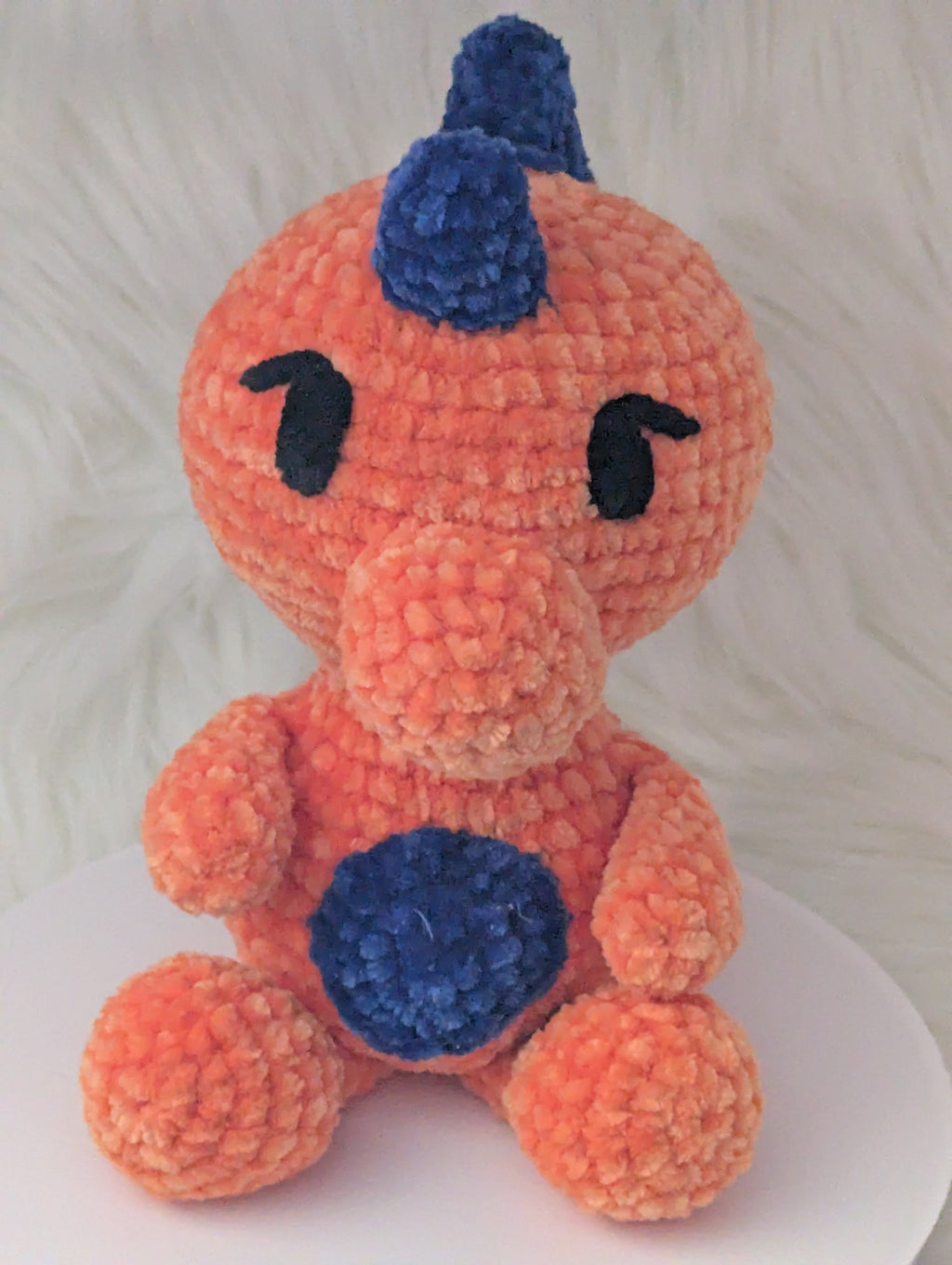 Bright Dinosaur Stuffie - Sitting Dino Desk Buddy
