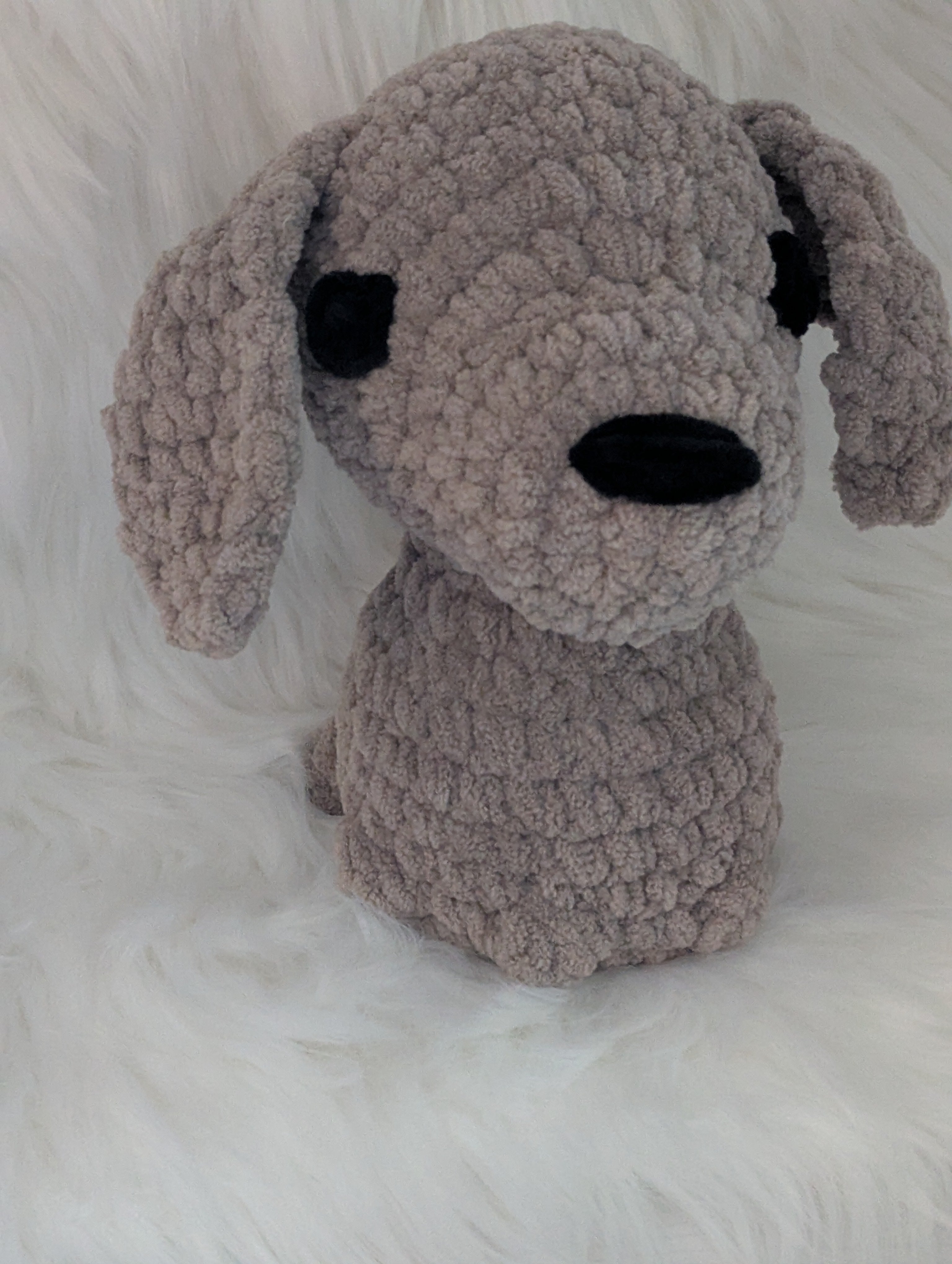 Gray Dog Stuffed Animal