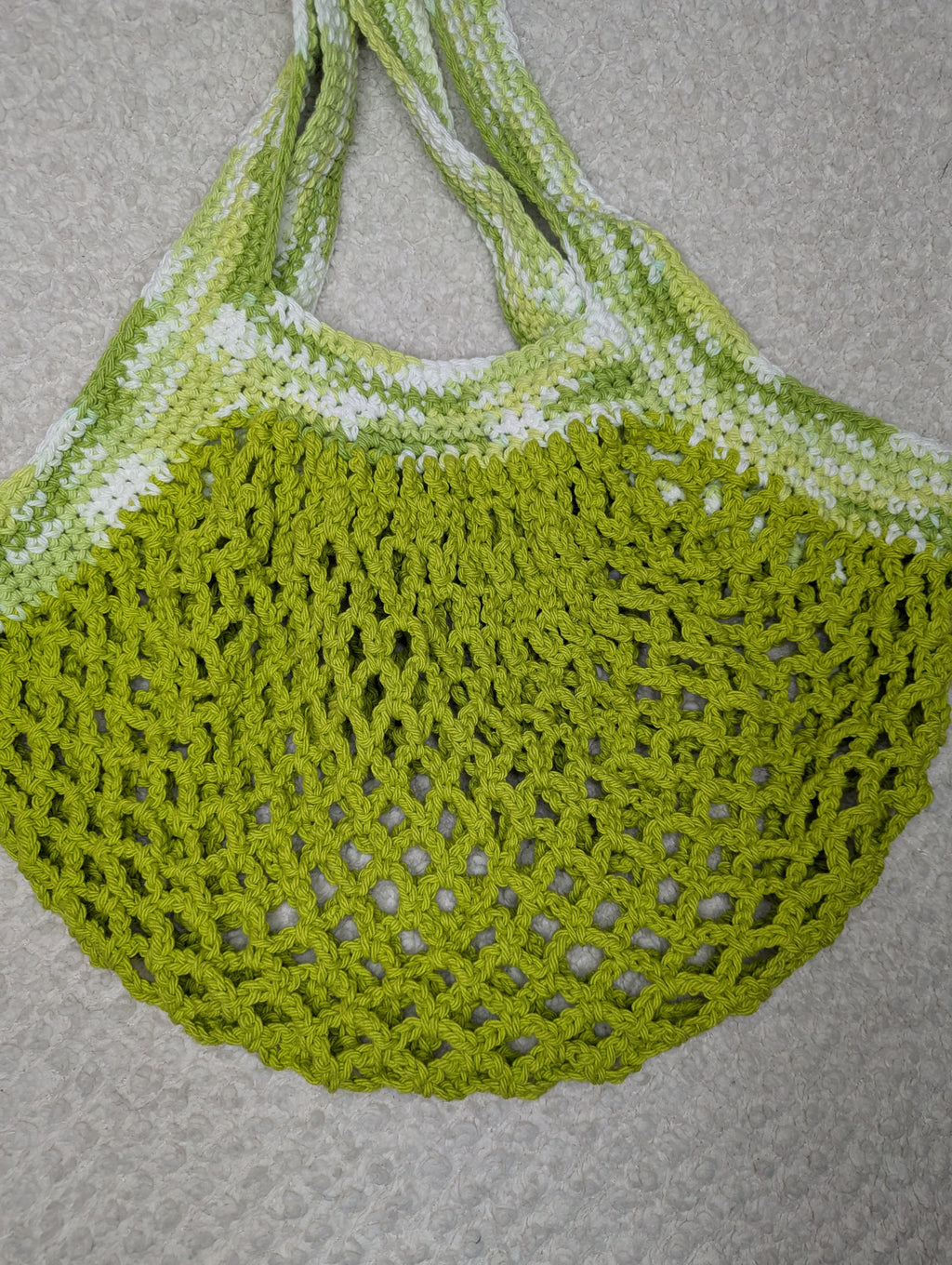 Handmade Green Mesh Bag - Green Mesh Beach Tote