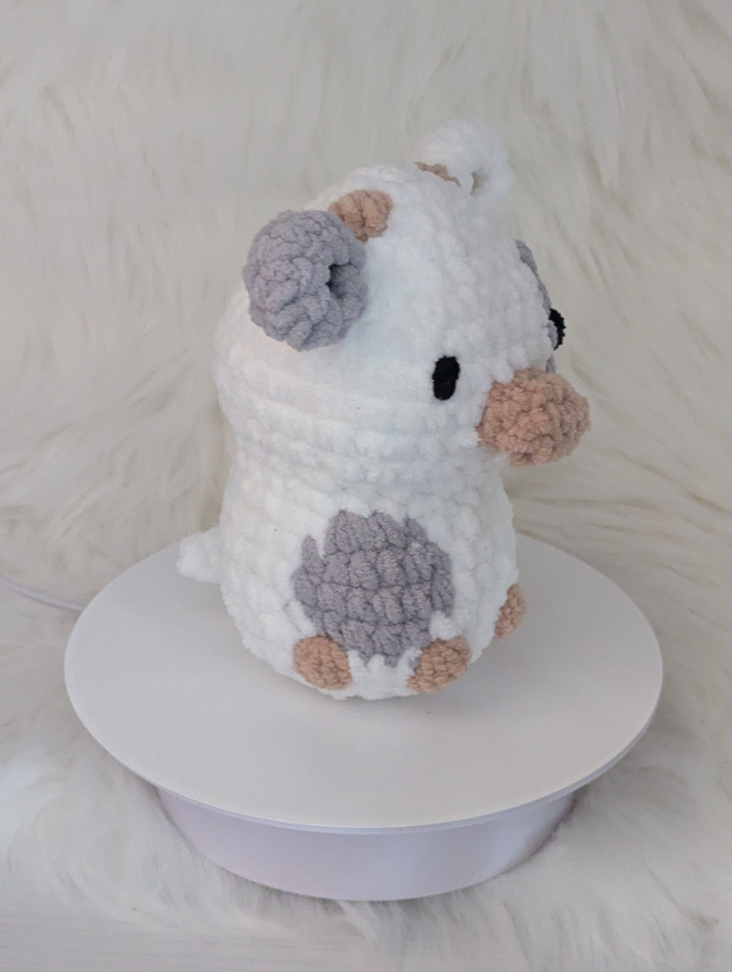 Gray Cow Plushie - Farm Themed Stuffed Animal