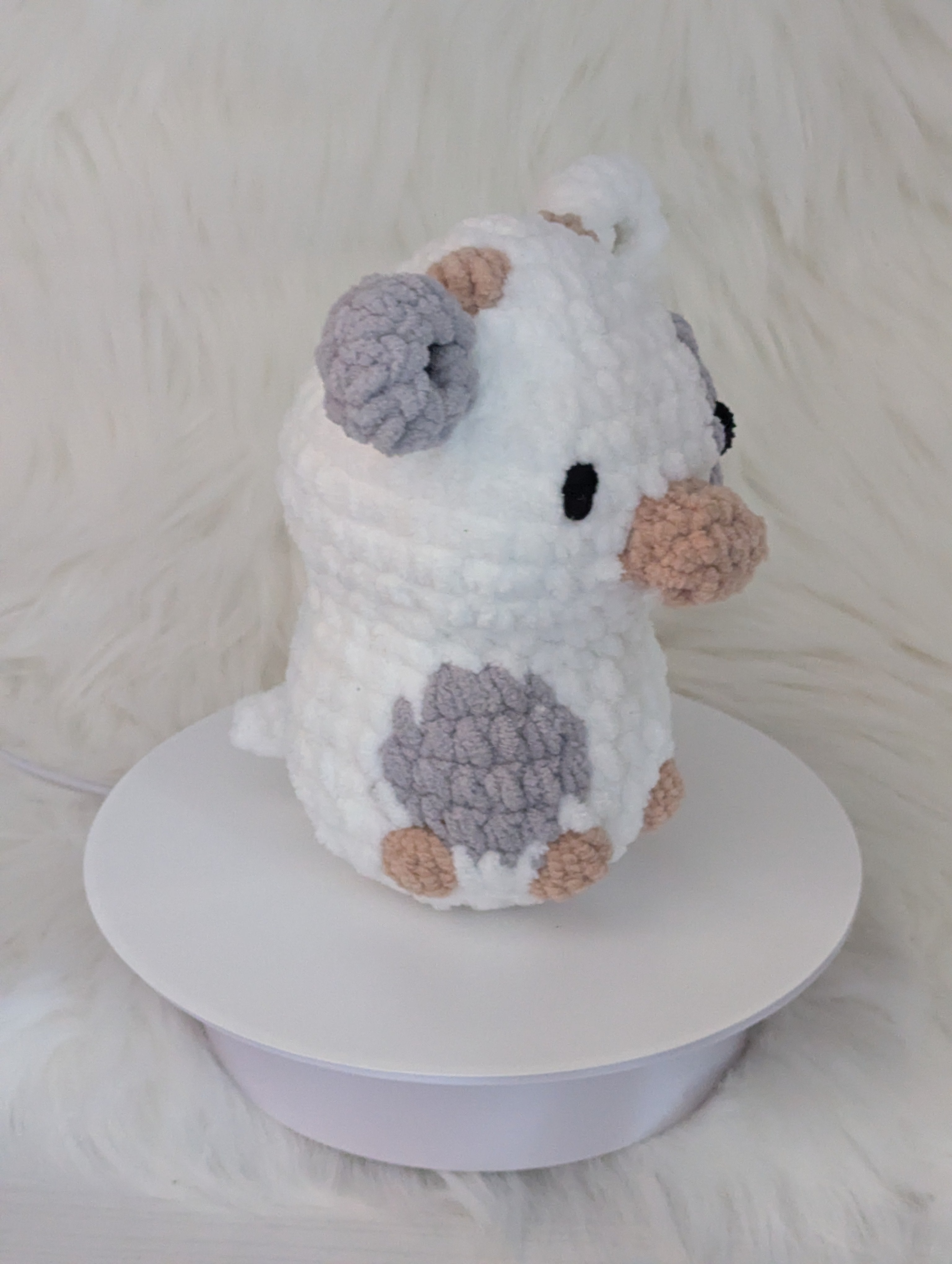 Gray Cow Plushie - Farm Themed Stuffed Animal