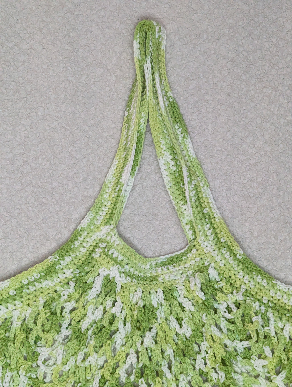 Bright Green Mesh Market Bag - Reusable Green Beach Tote