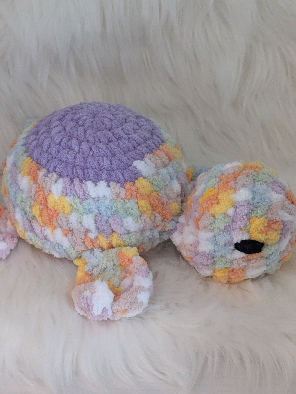 Pastel Sea Turtle Stuffie - Jumbo Turtle Plush