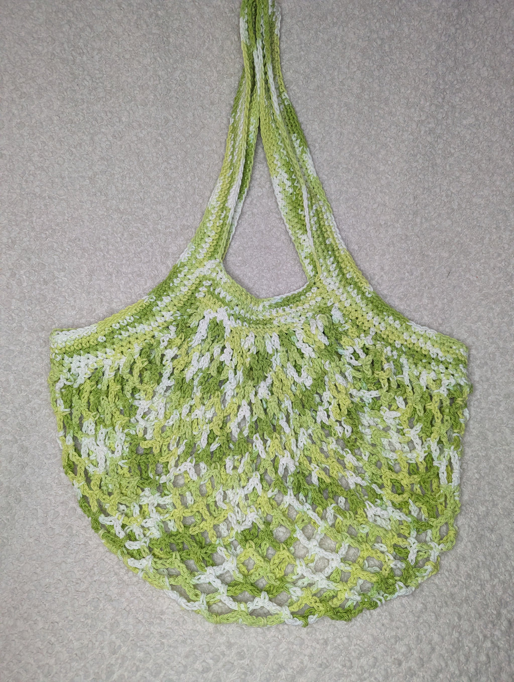 Bright Green Mesh Market Bag - Reusable Green Beach Tote