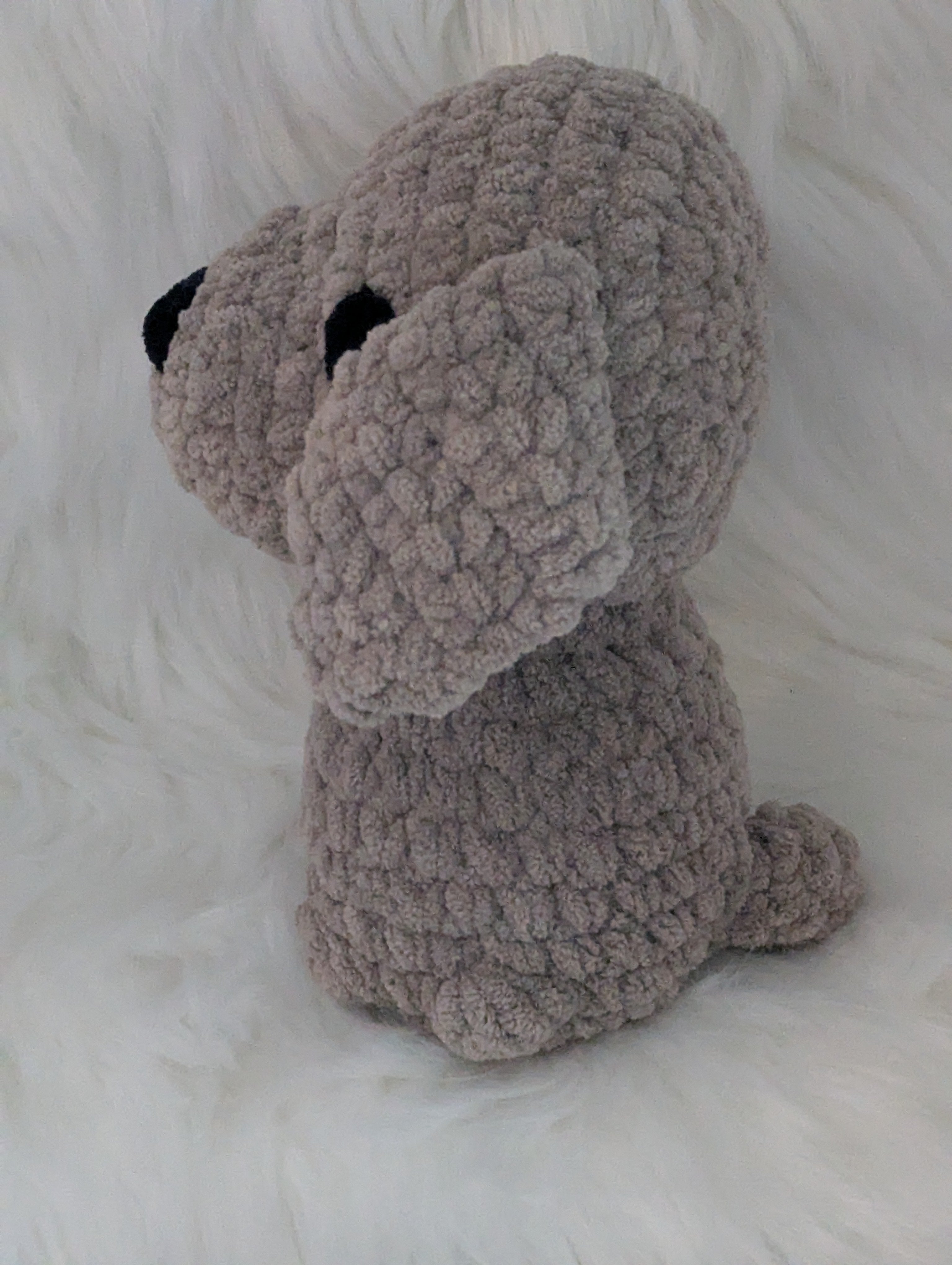 Gray Dog Stuffed Animal