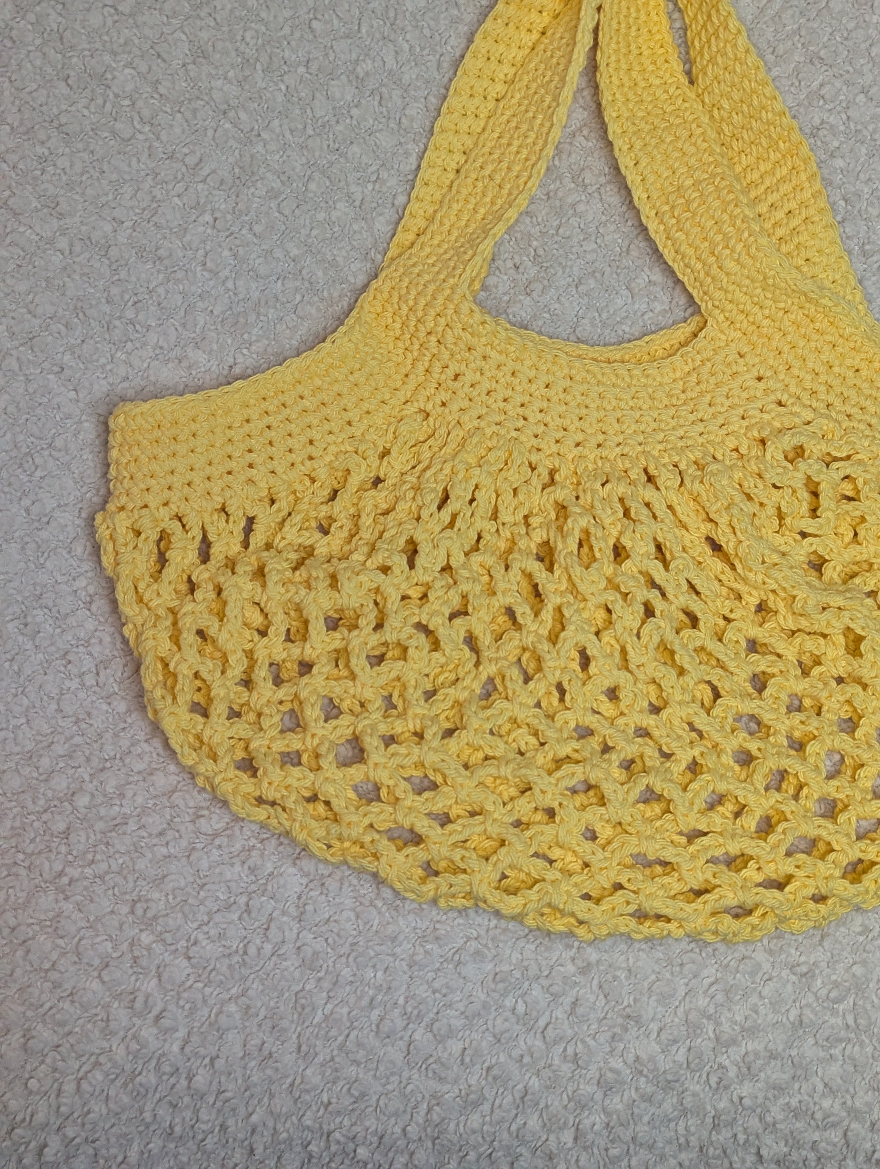 Handmade Yellow Mesh Bag