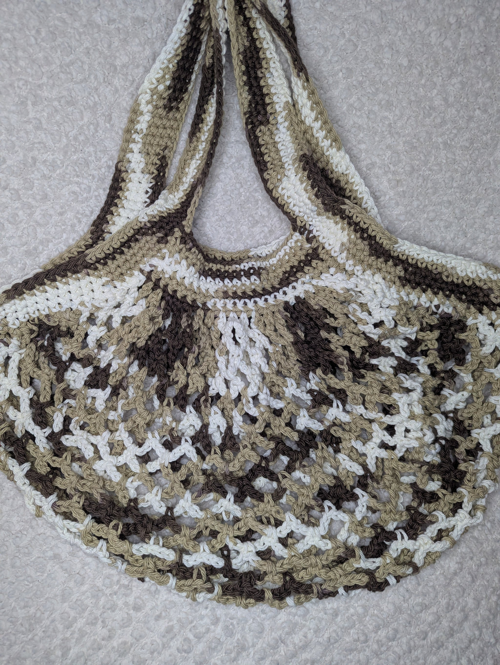 Neutral Color Beach Tote - Reusable Mesh Market Bag
