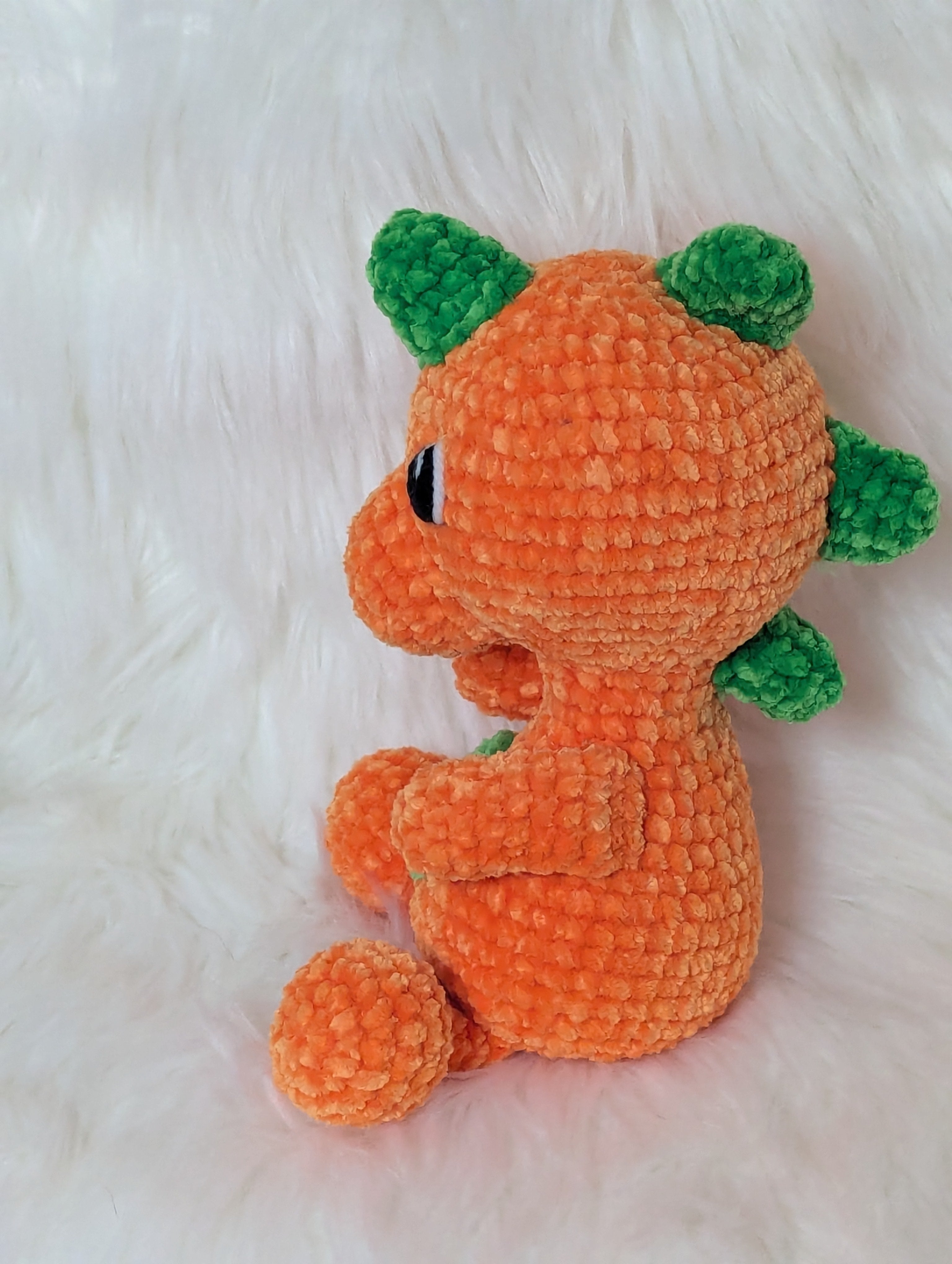 Orange and Green Dinosaur - Dino Stuffie